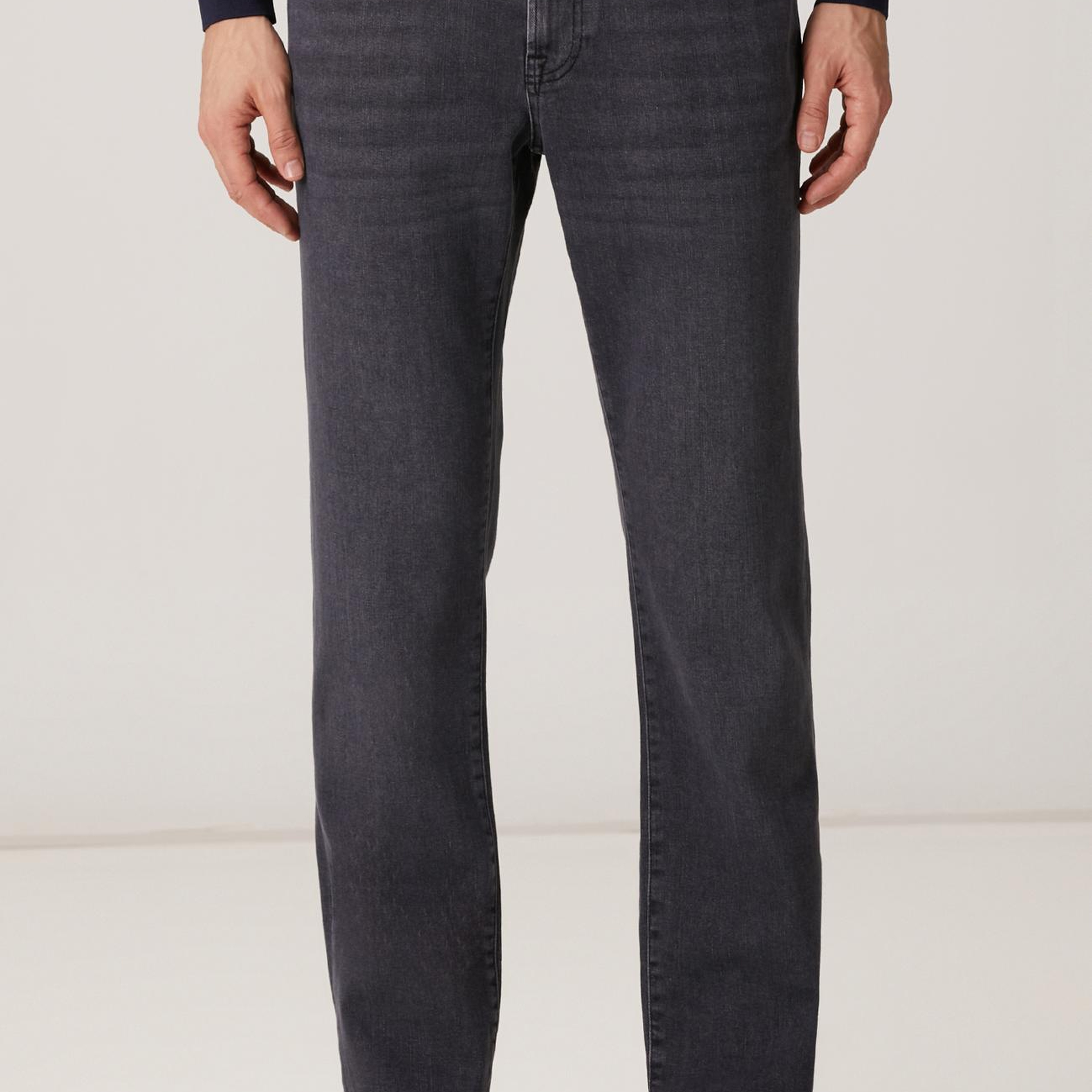 Network Erkek Gri Cashmere Touch Denim Pantolon