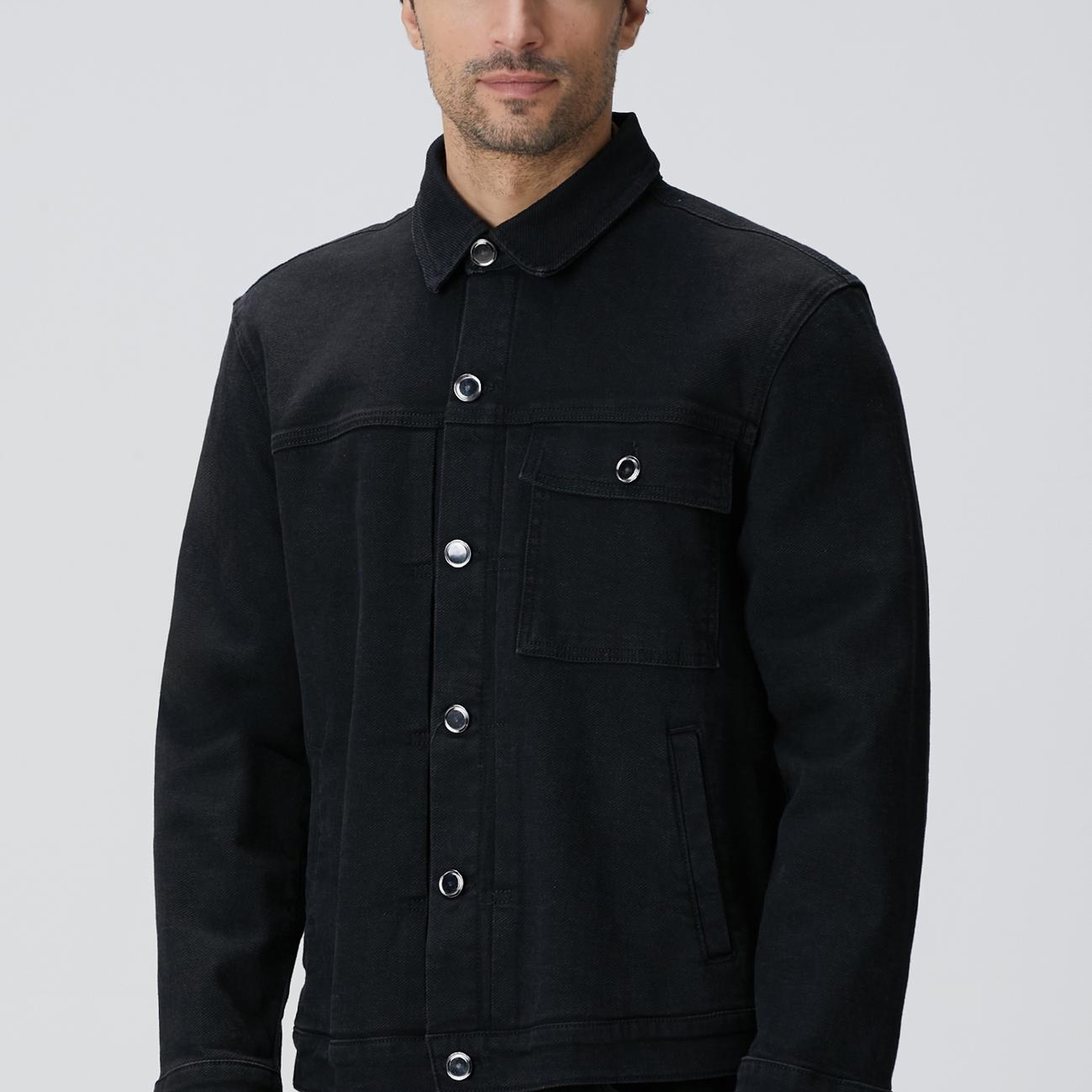 Network Erkek Siyah Denim Mont