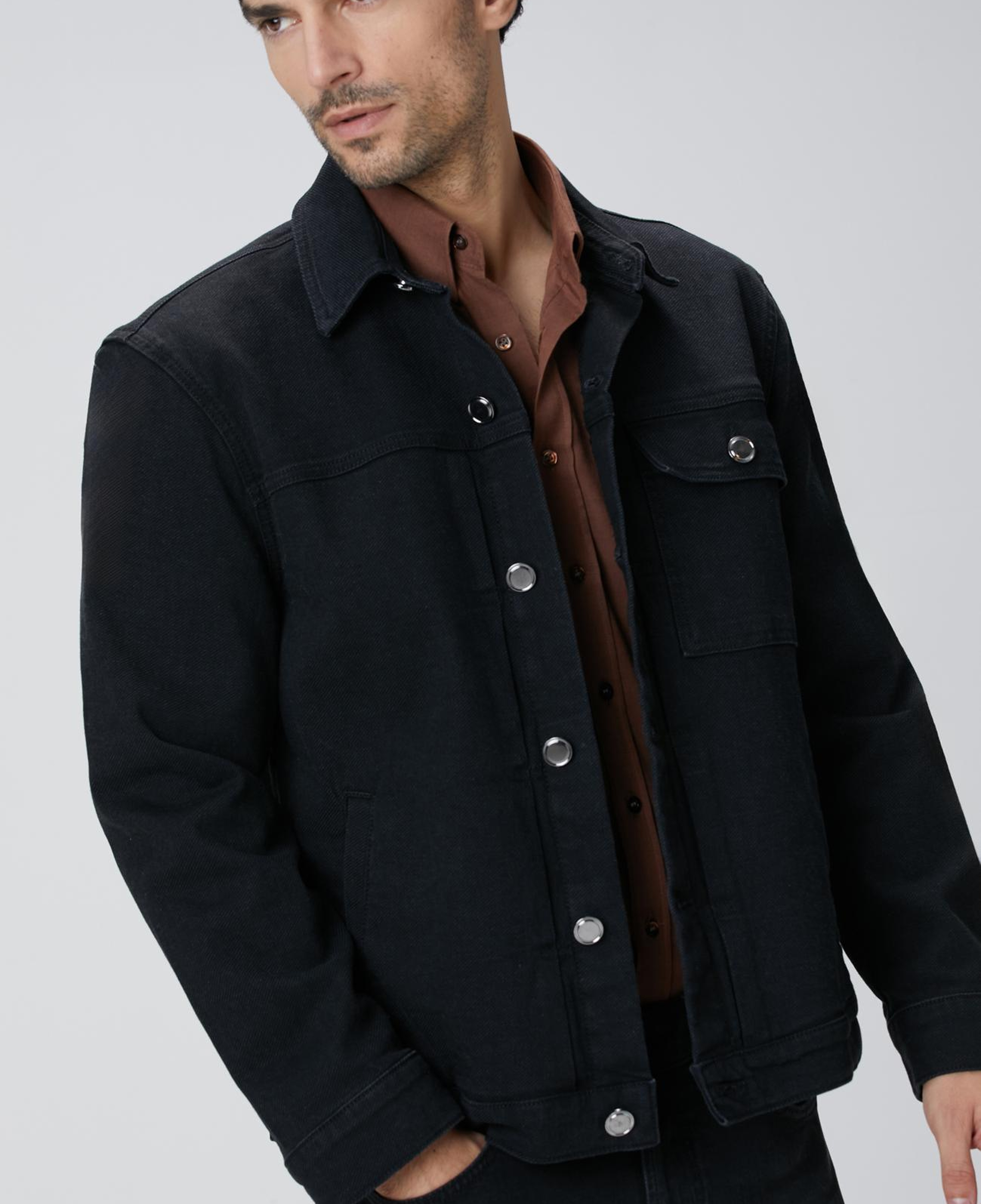 Network Erkek Siyah Denim Mont