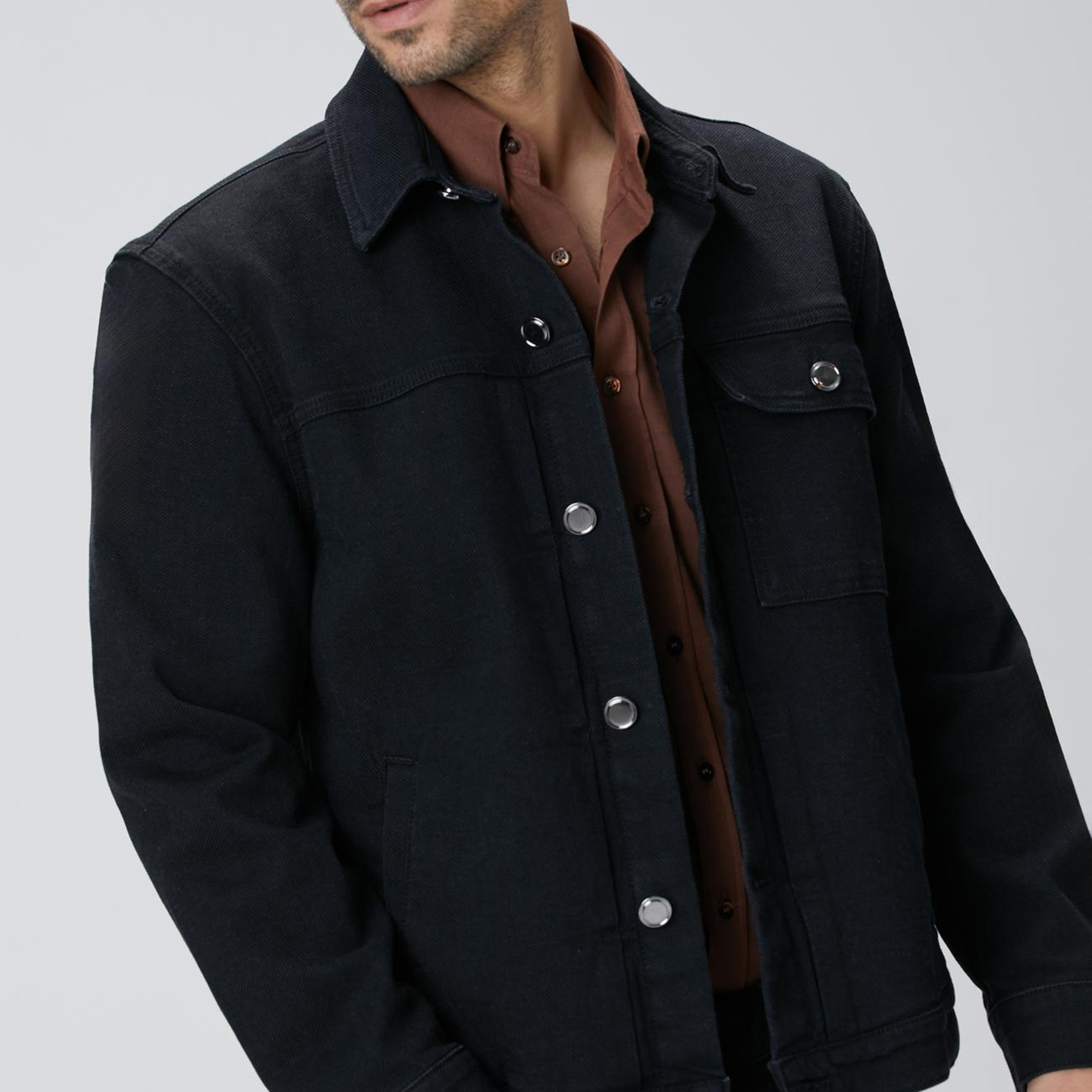 Network Erkek Siyah Denim Mont