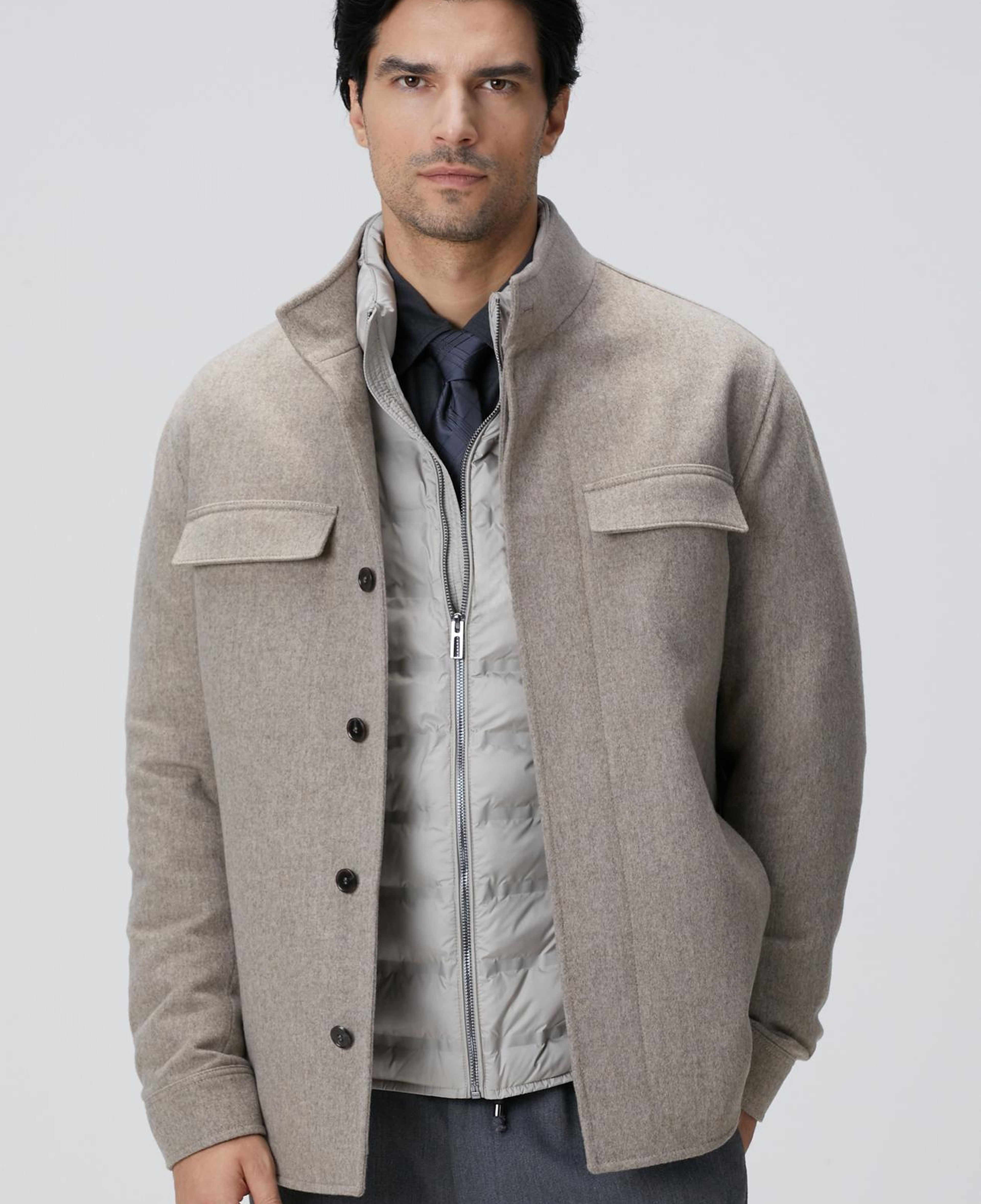 Network Erkek Bej Yün Coat Ceket