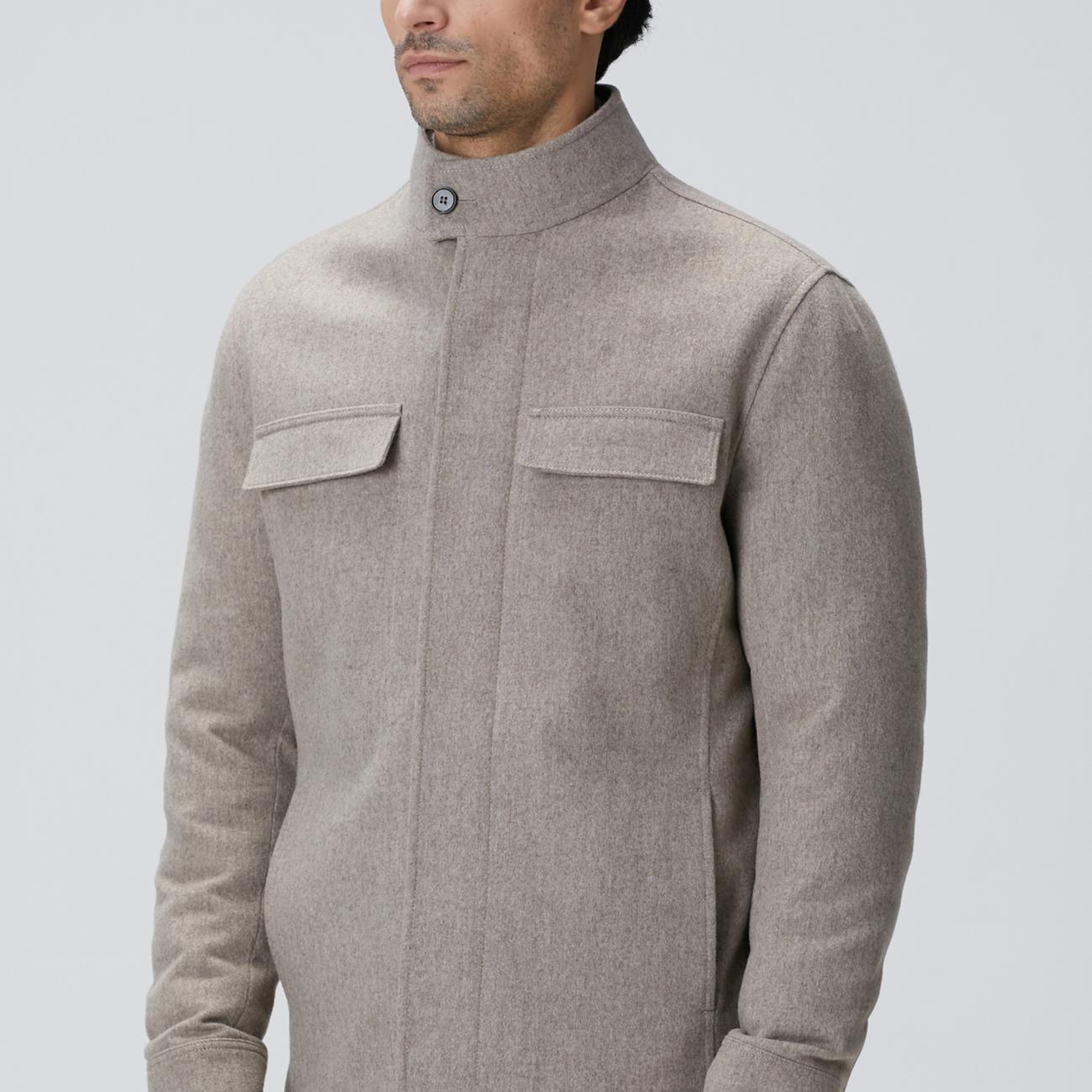 Network Erkek Bej Yün Coat Ceket