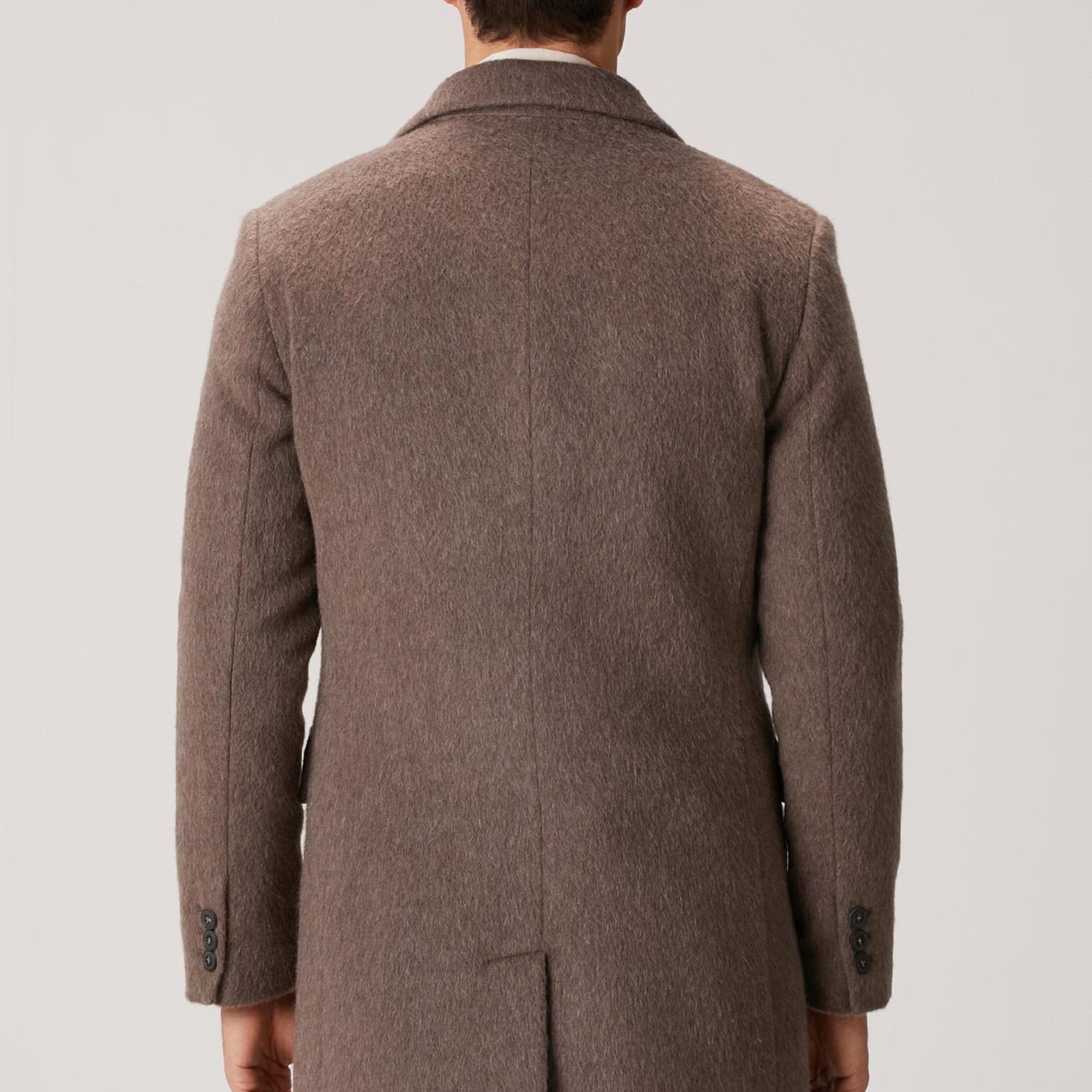 Network Erkek Vizon Yün Karışımlı Palto