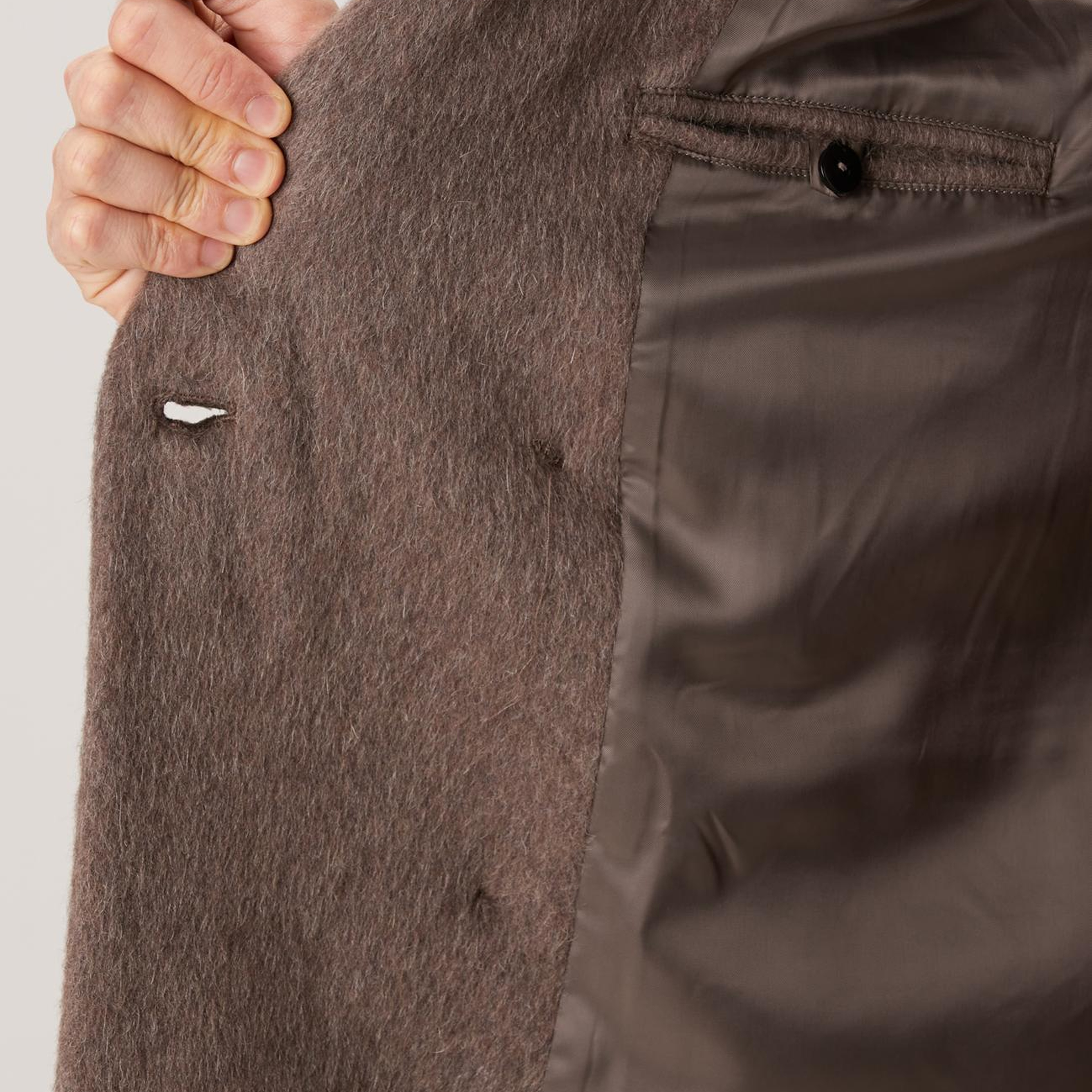 Network Erkek Vizon Yün Karışımlı Palto