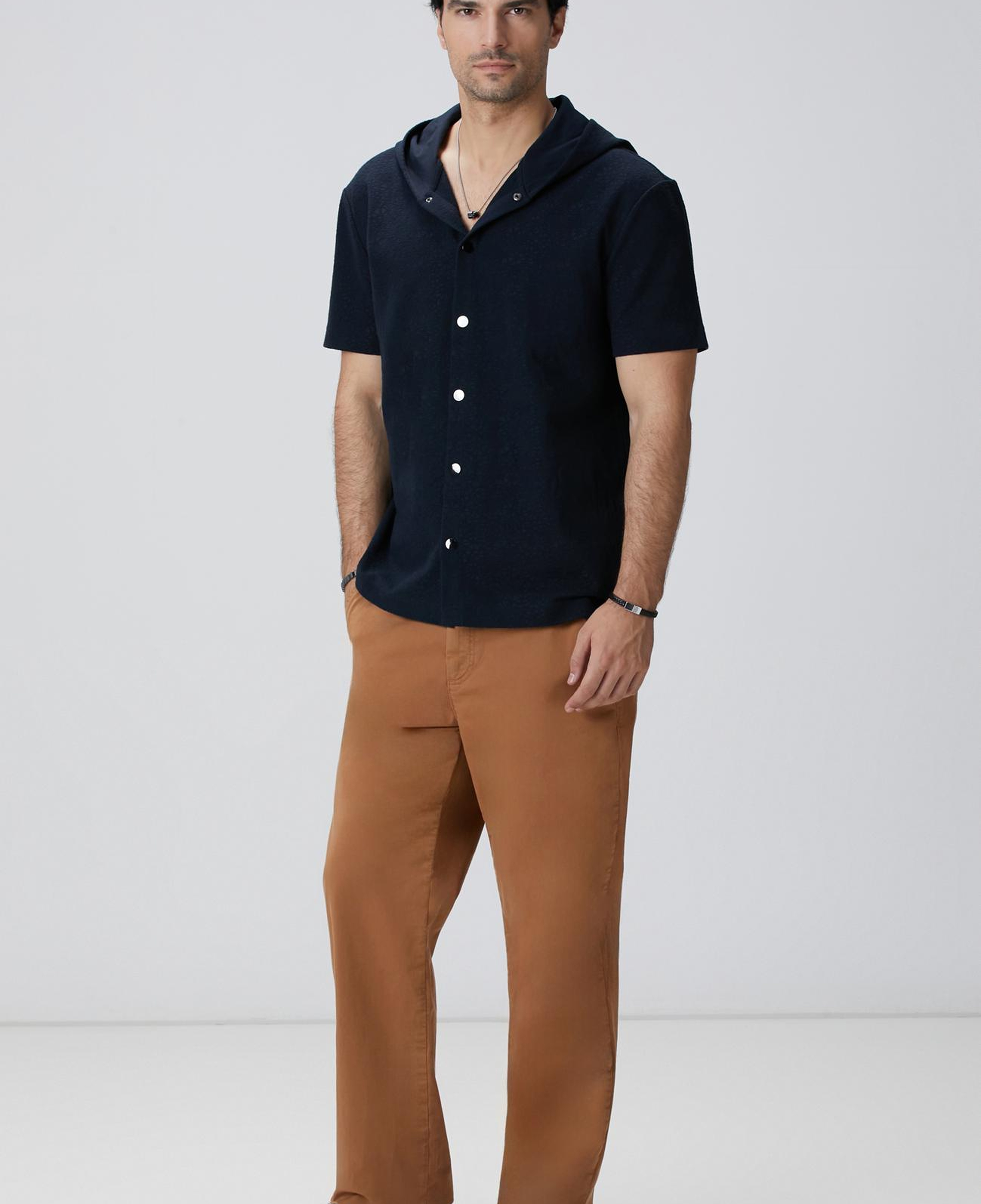 Network Erkek Siyah Jakarlı Gömlek