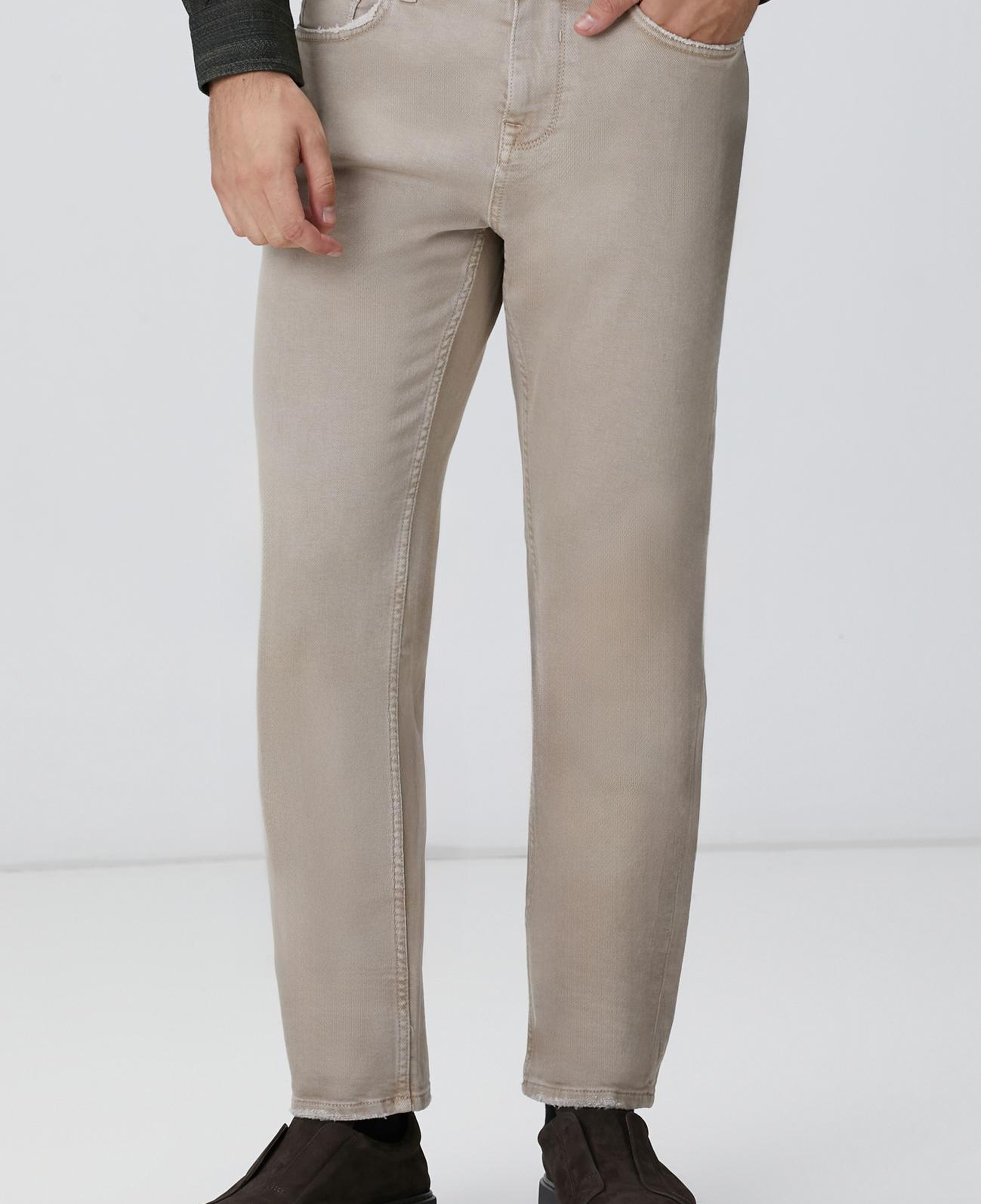 Network Erkek Bej Denim Pantolon