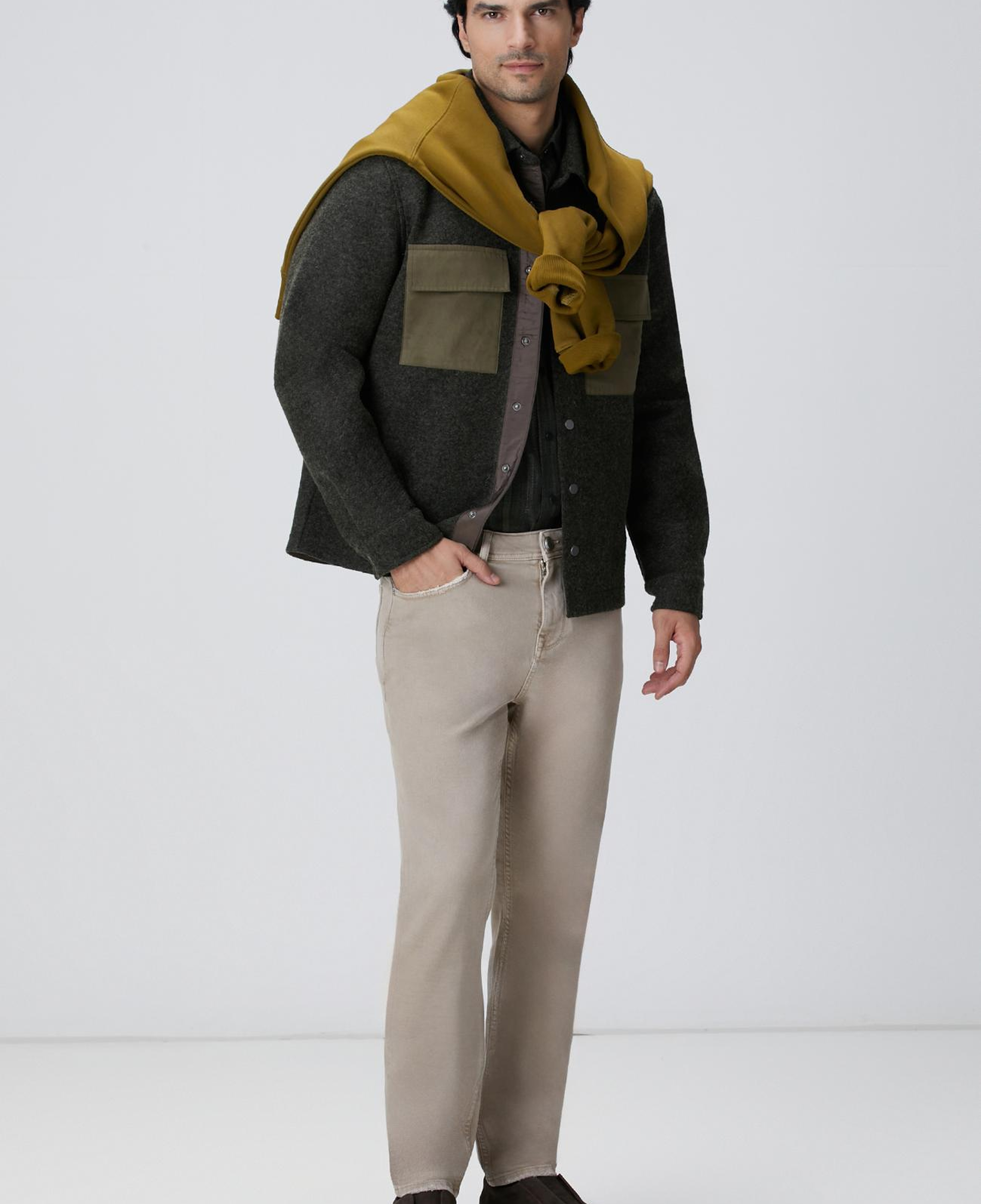 Network Erkek Bej Denim Pantolon