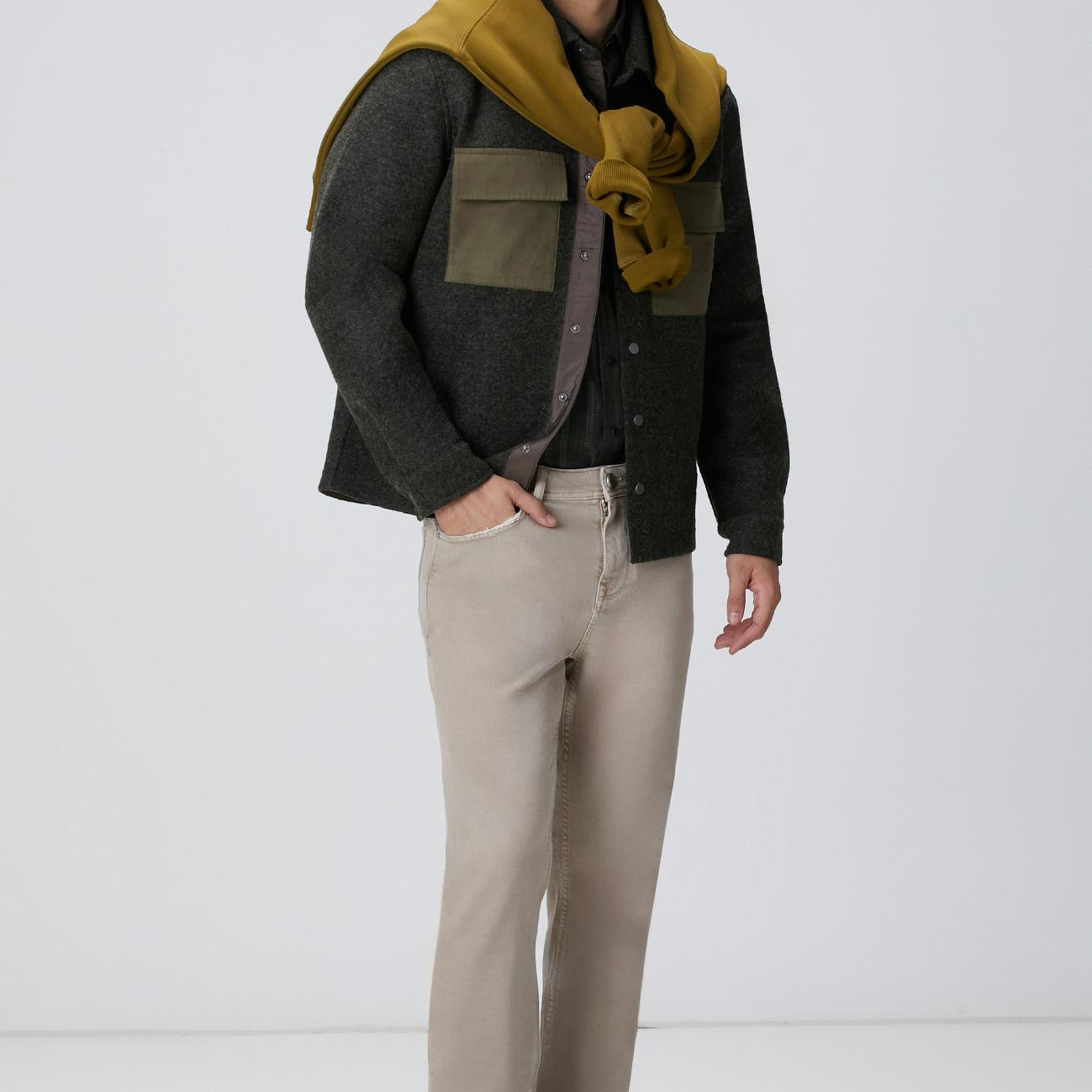 Network Erkek Bej Denim Pantolon