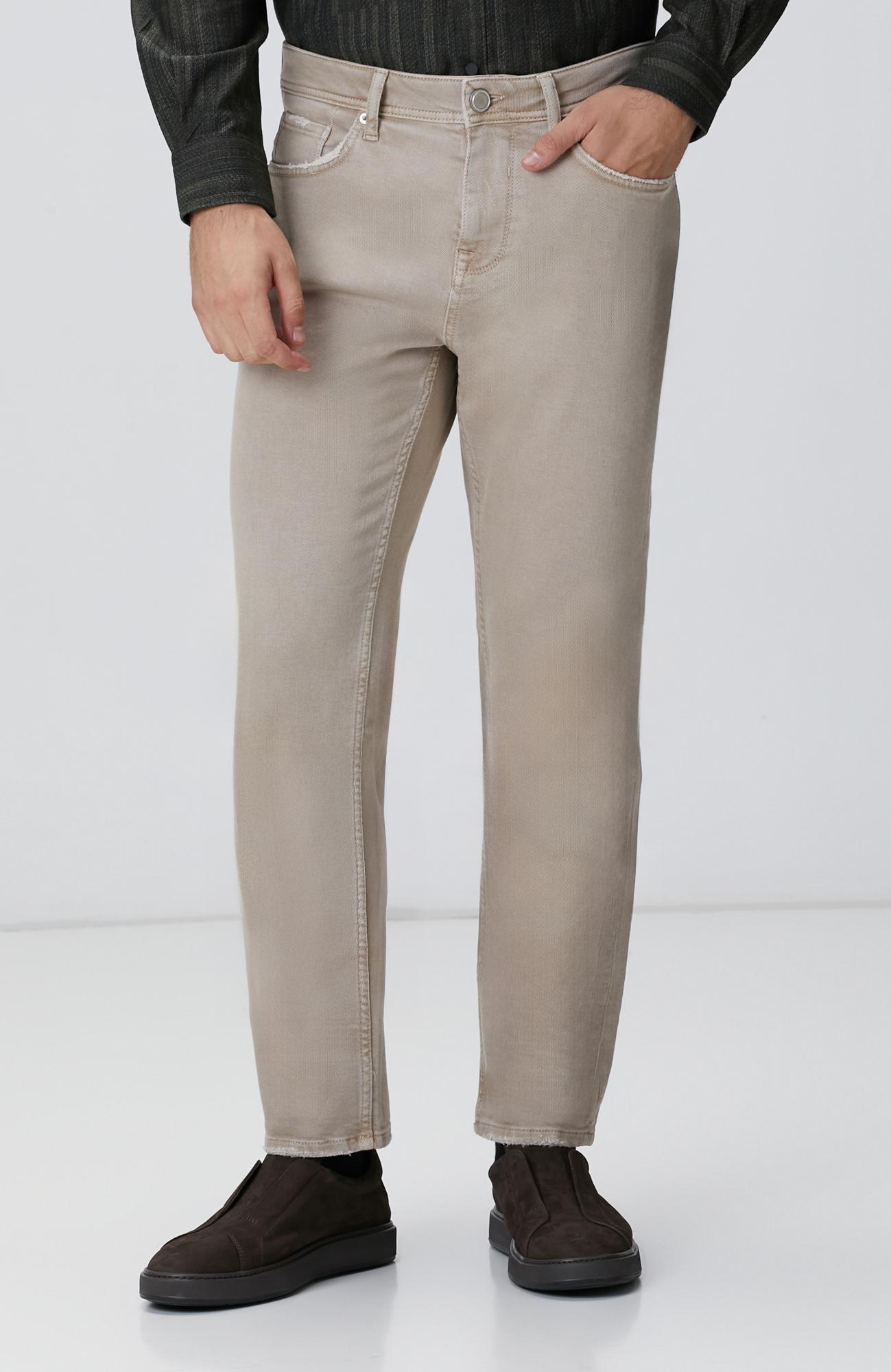 Network Erkek Bej Denim Pantolon