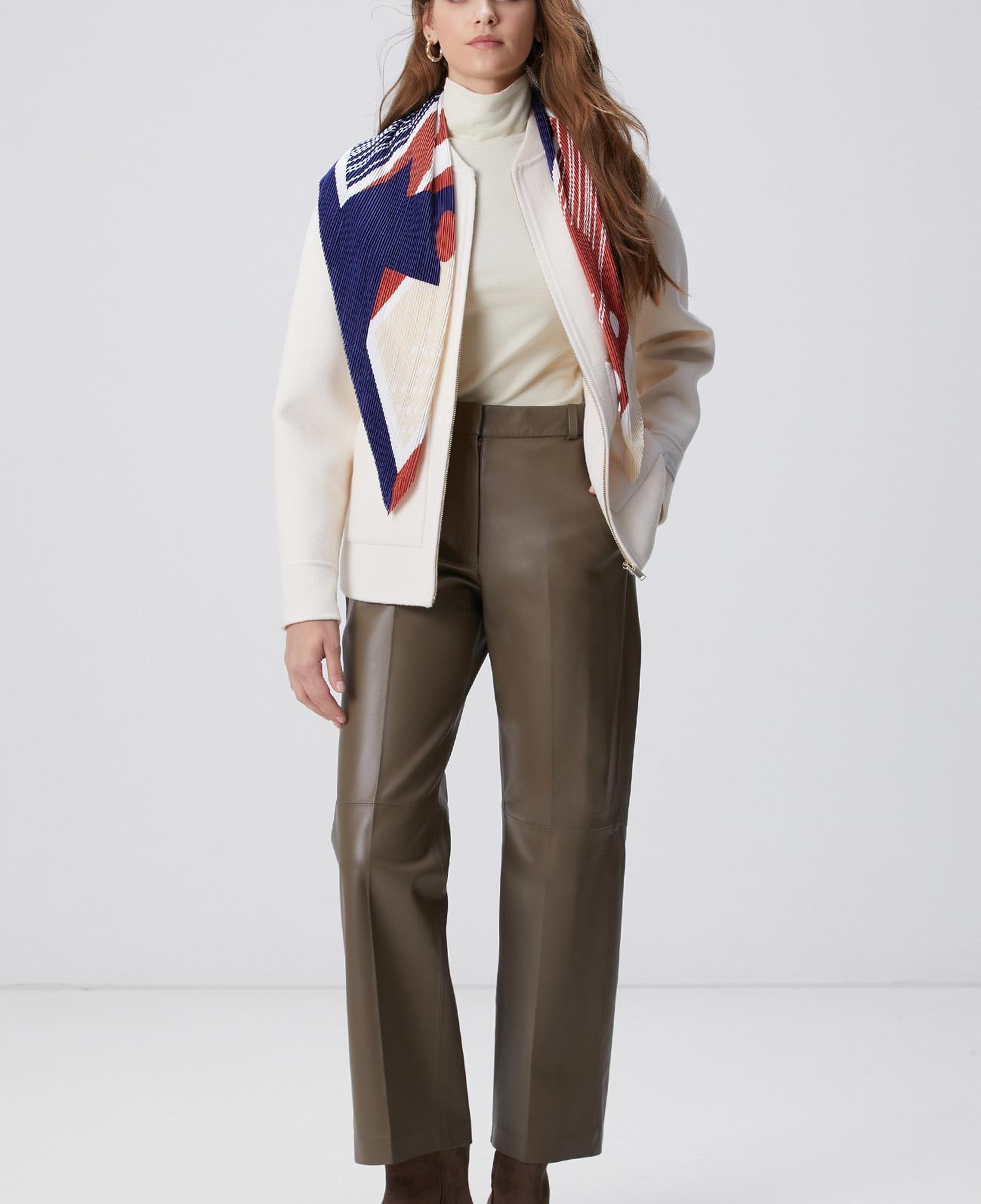 Network Kadın Vizon Yüksek Bel Deri Pantolon