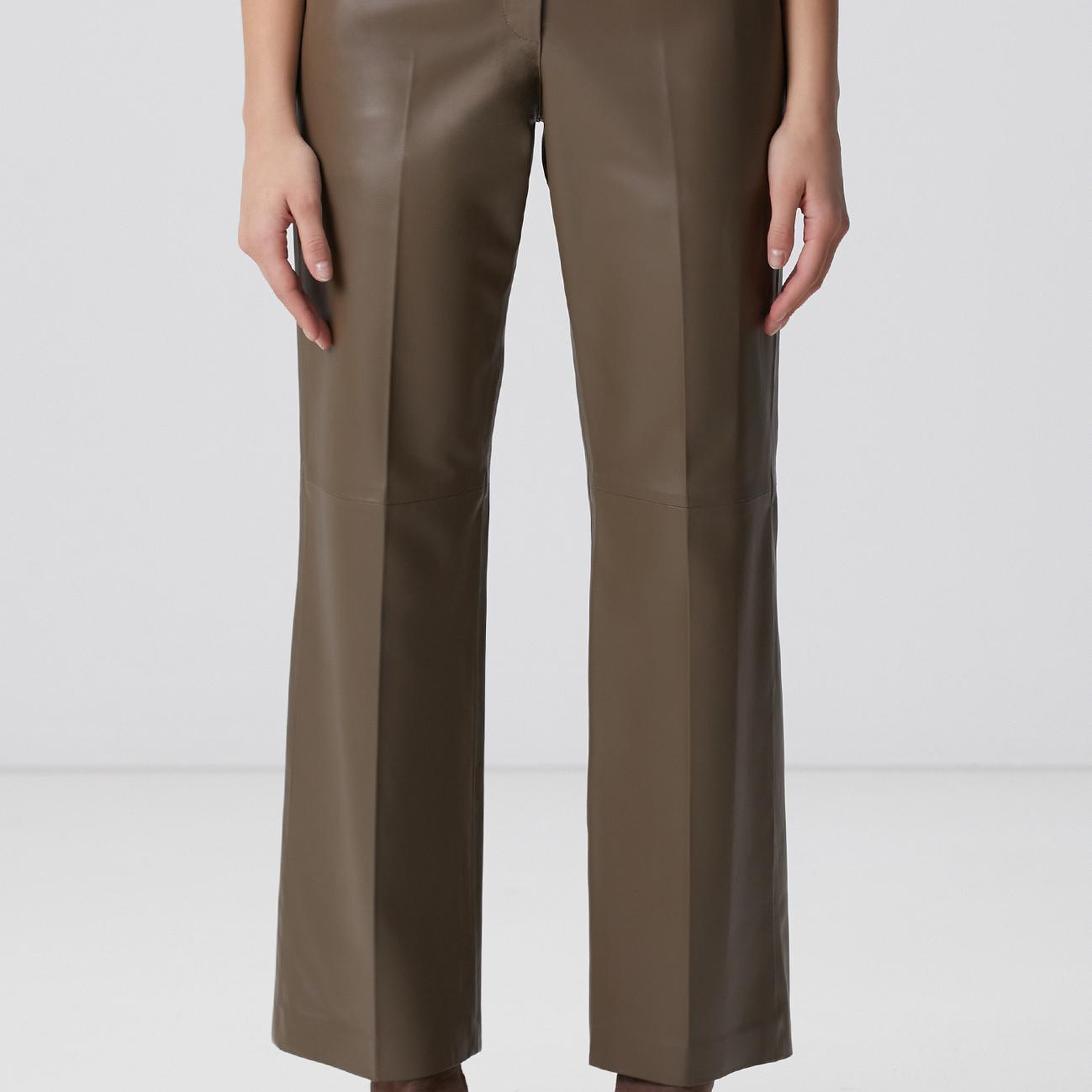 Network Kadın Vizon Yüksek Bel Deri Pantolon