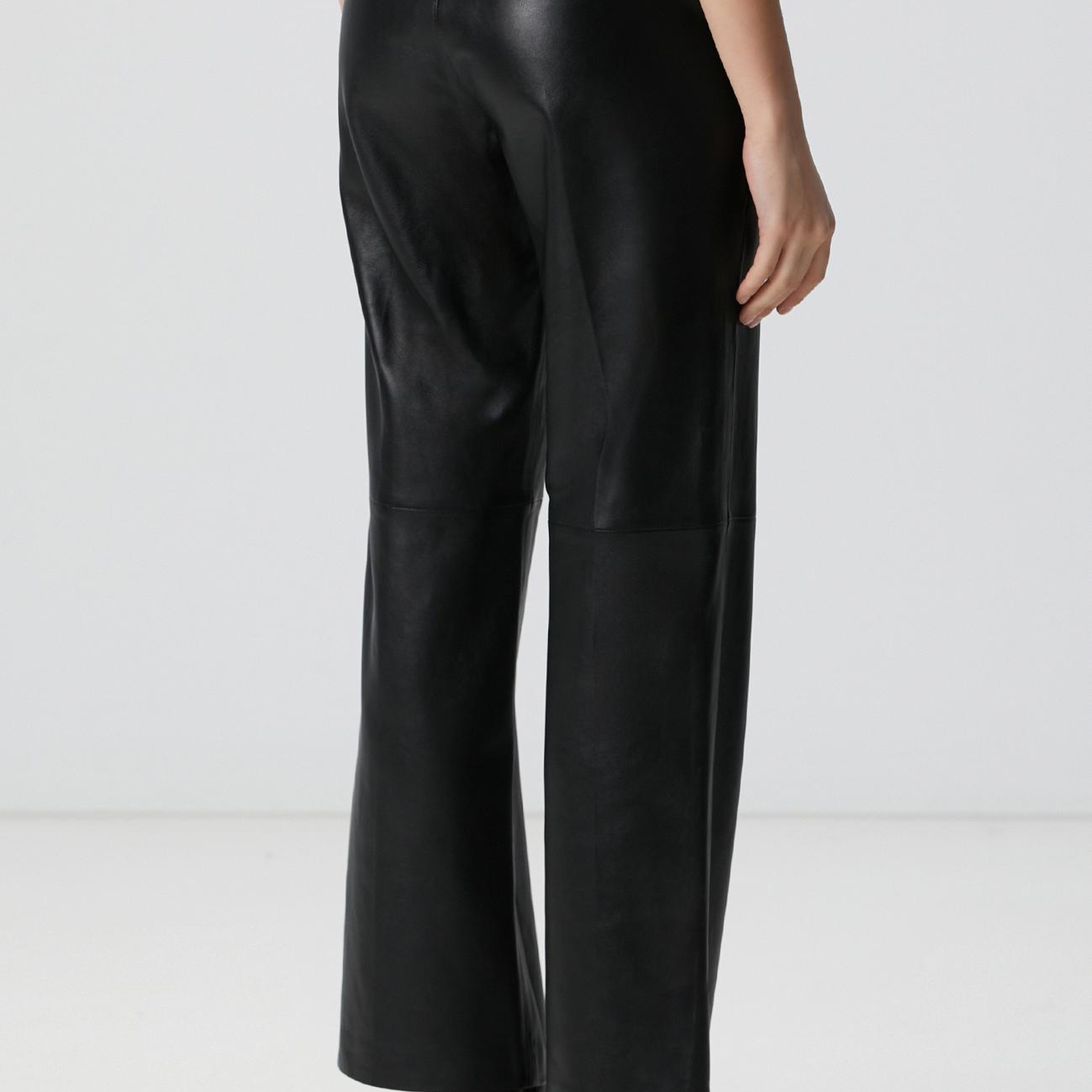 Network Kadın Siyah Yüksek Bel Deri Pantolon