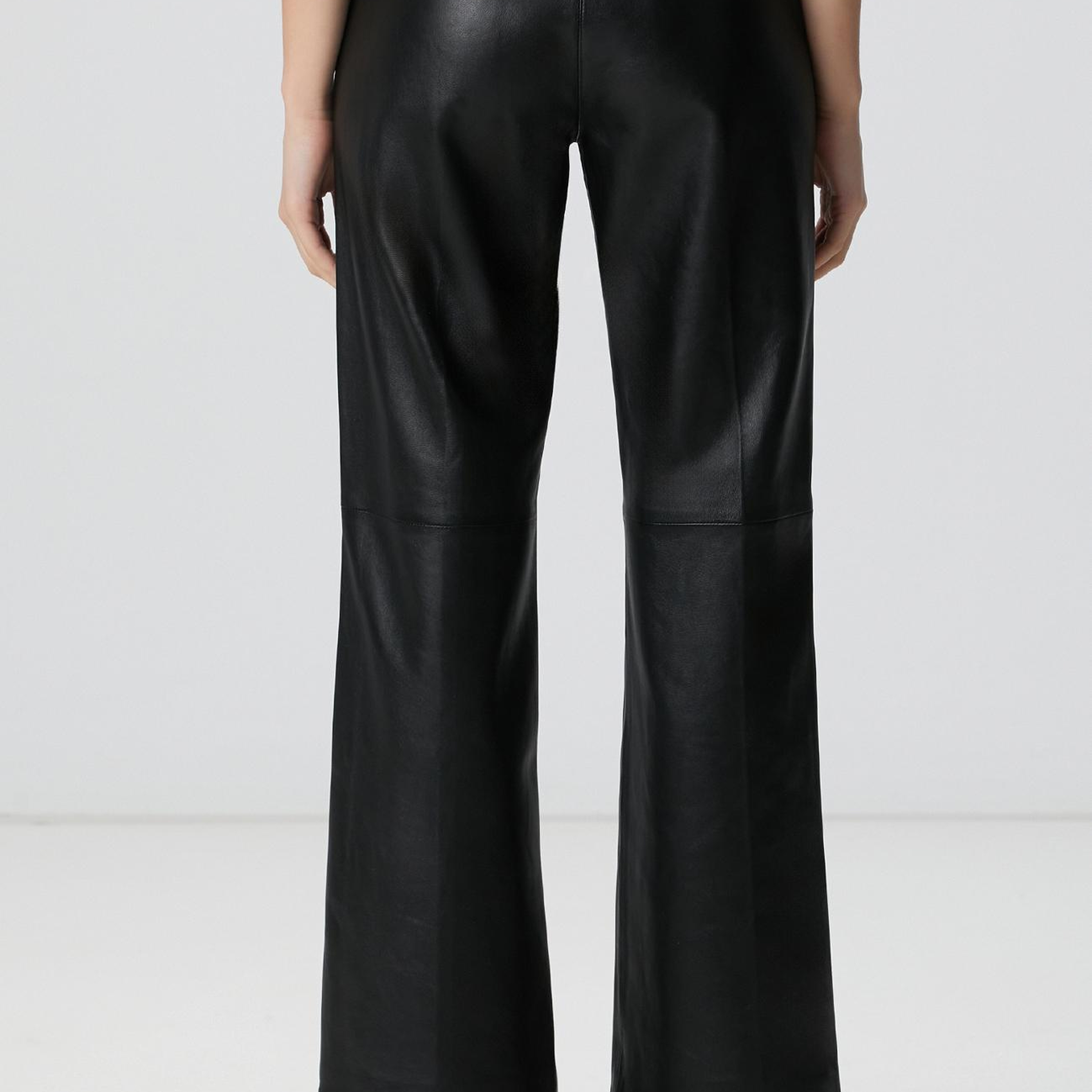 Network Kadın Siyah Yüksek Bel Deri Pantolon