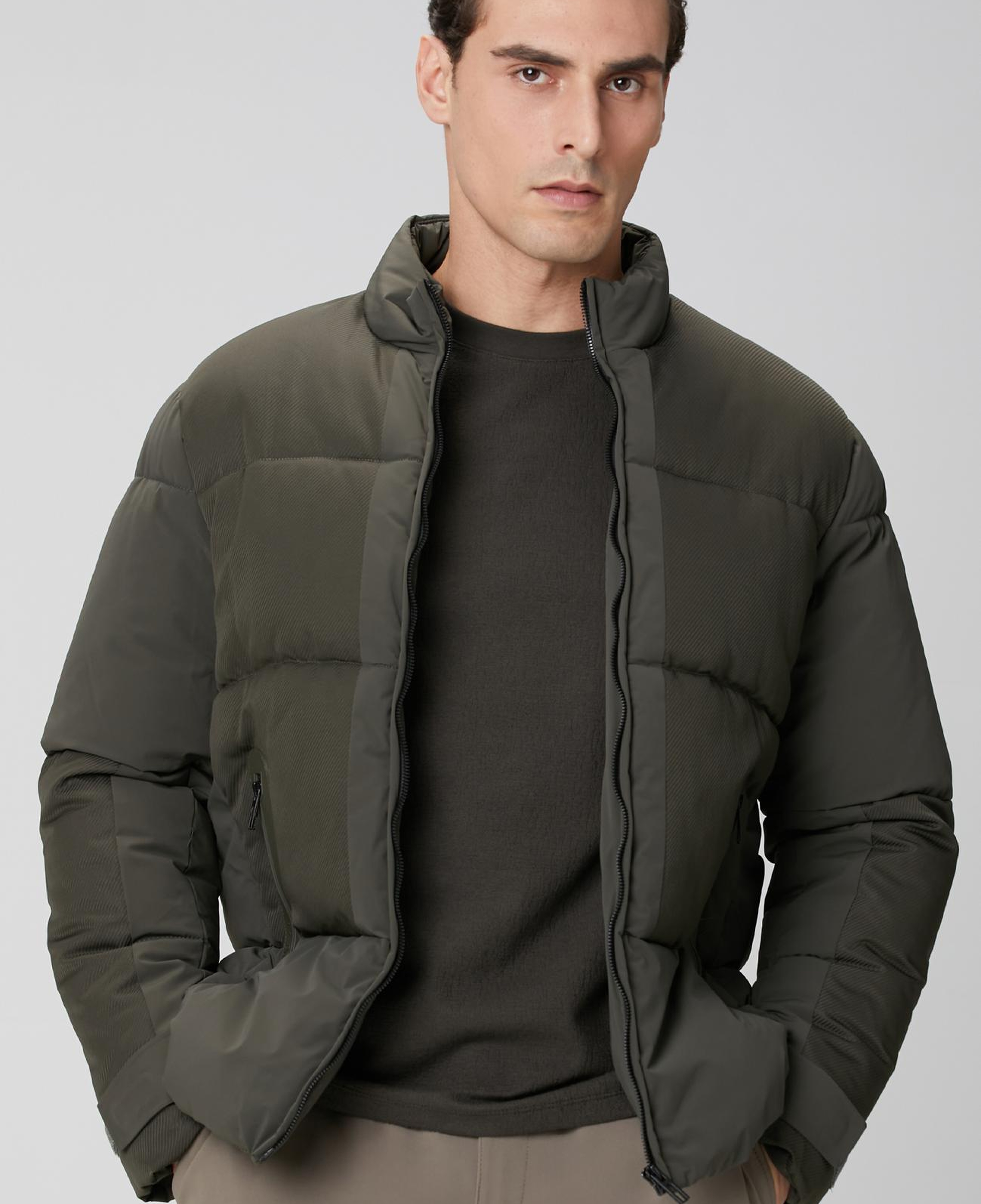 Network Erkek N-Tech Haki Dik Yaka Puffer Mont