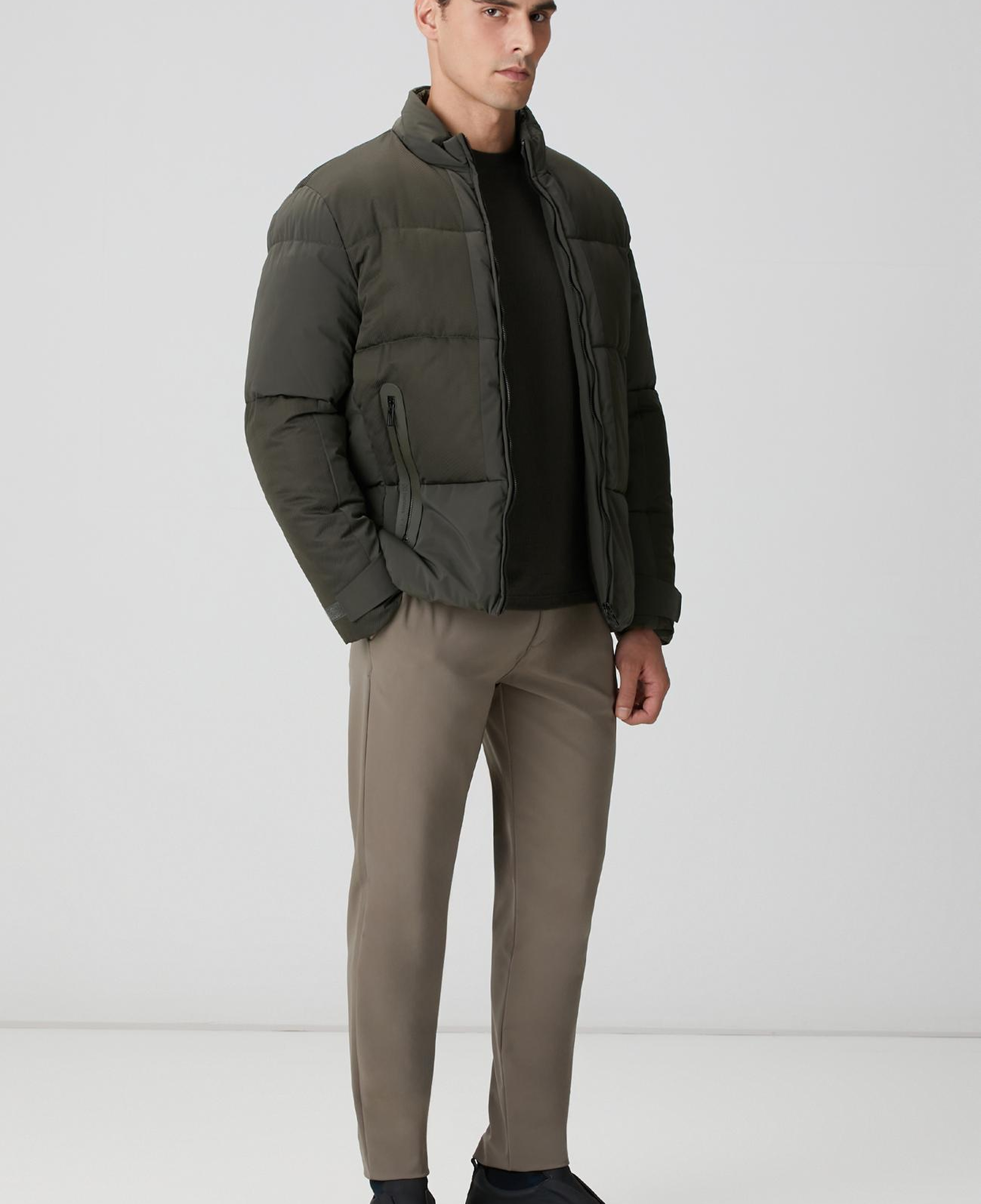 Network Erkek N-Tech Haki Dik Yaka Puffer Mont