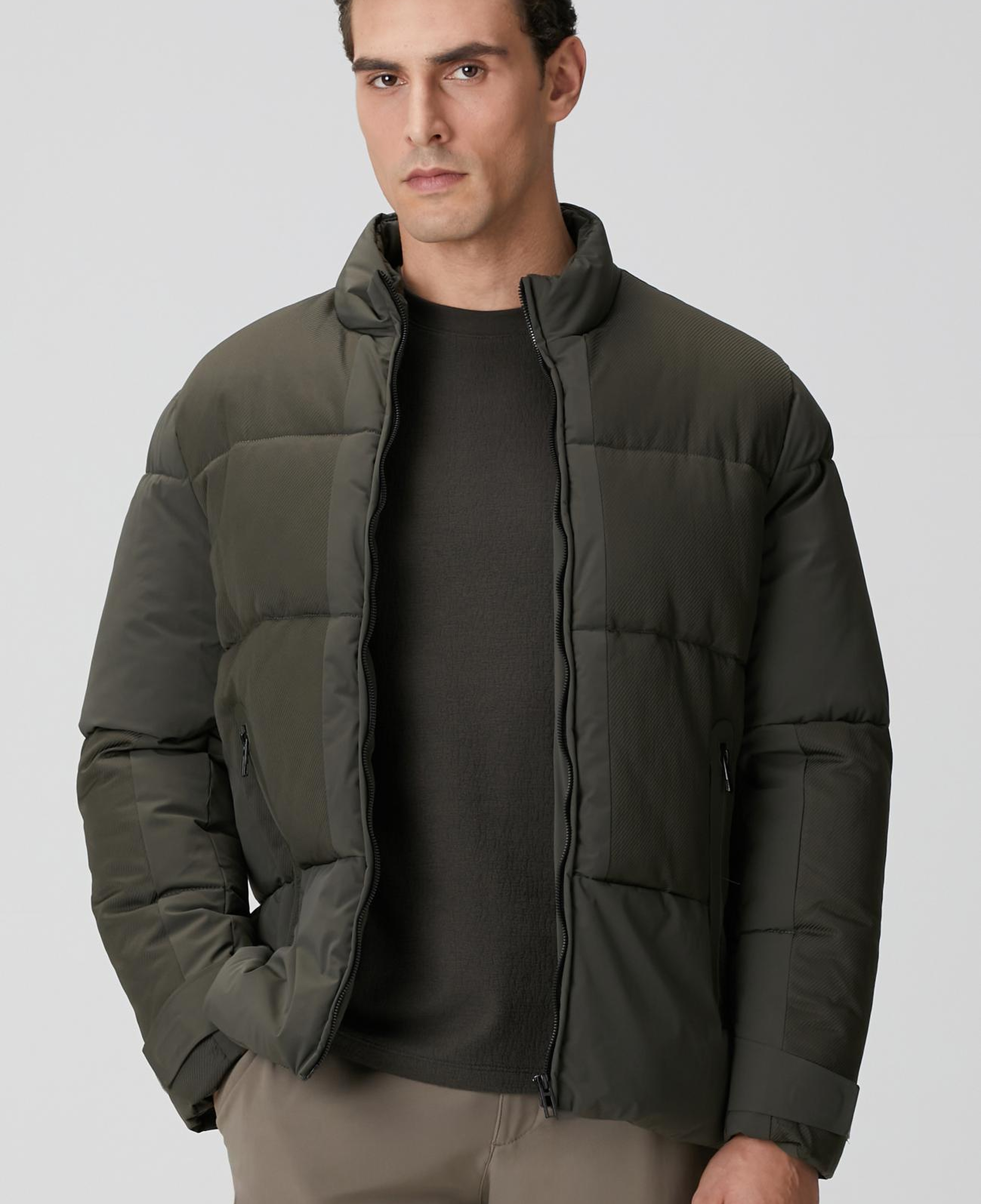 Network Erkek N-Tech Haki Dik Yaka Puffer Mont