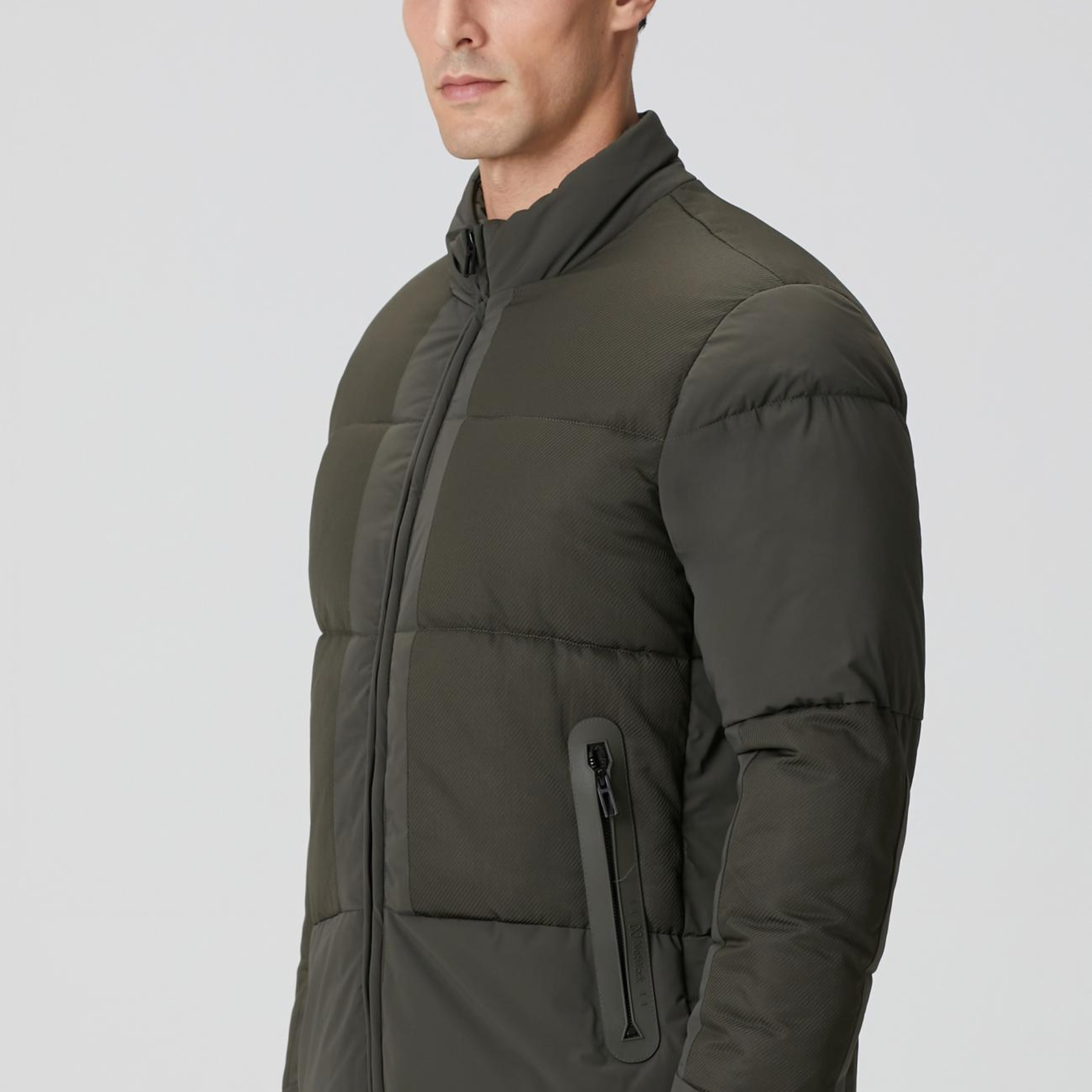 Network Erkek N-Tech Haki Dik Yaka Puffer Mont