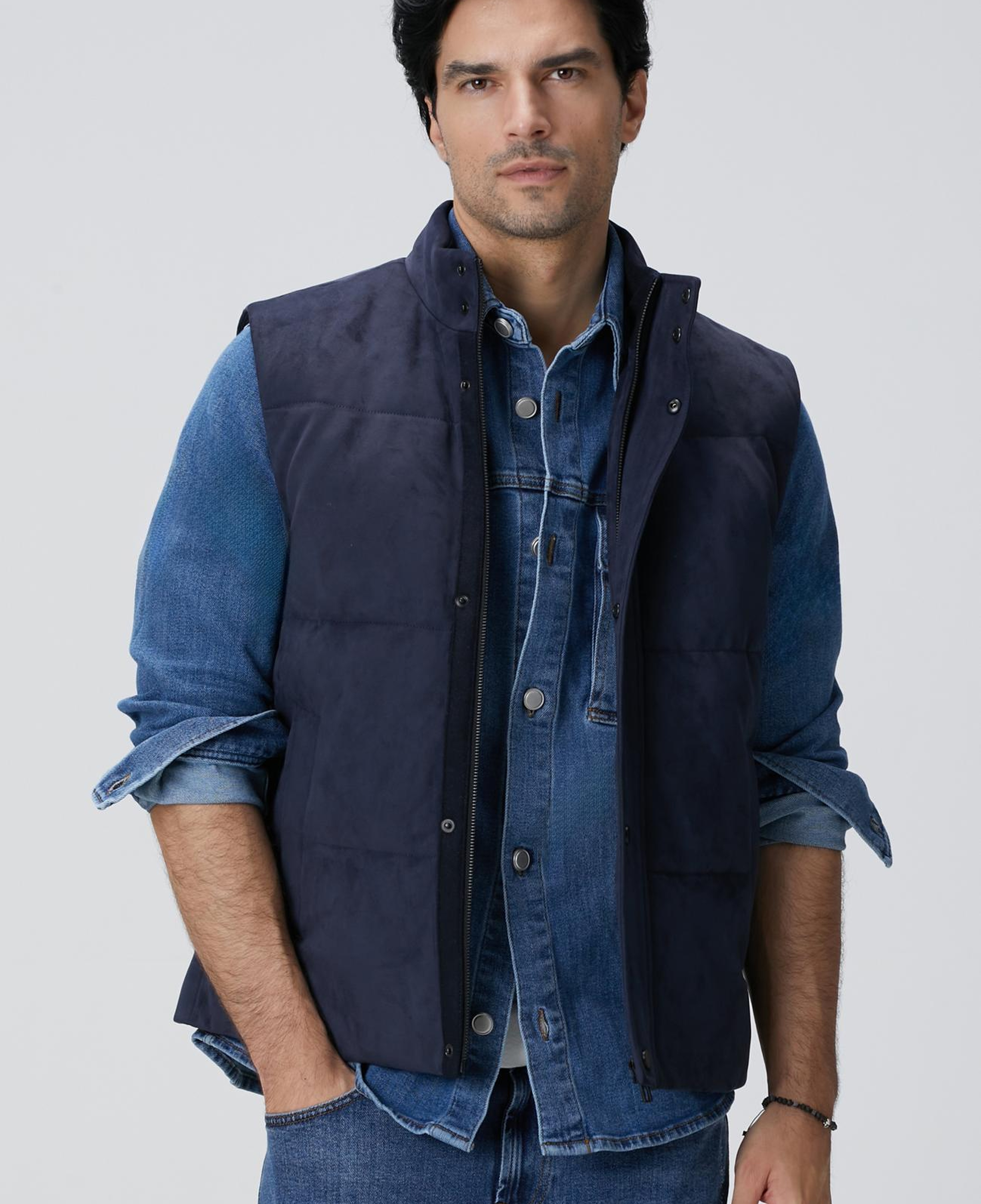 Network Erkek Lacivert Kapitoneli Casual Yelek