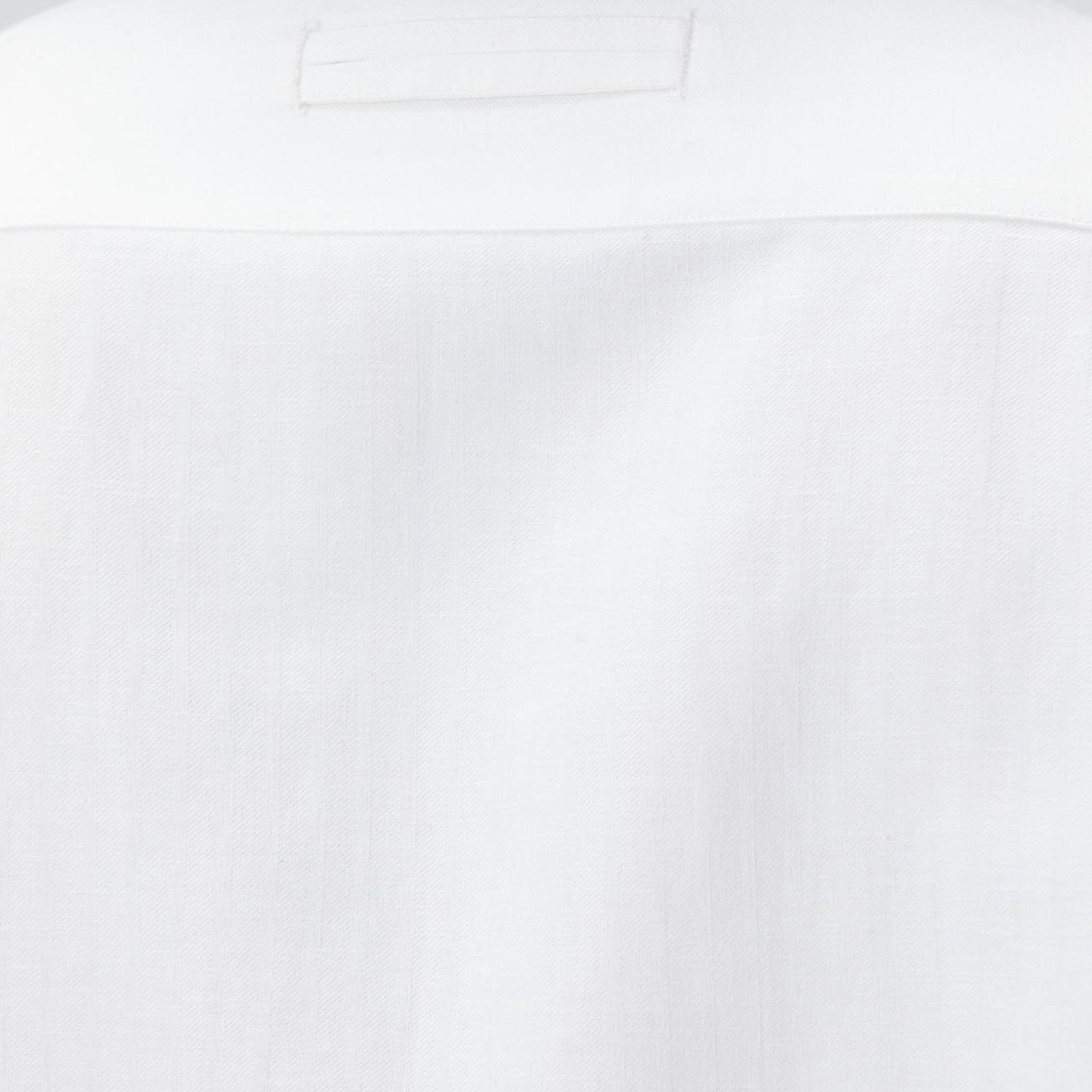 Network Erkek Beyaz Keten Karışımlı Gömlek