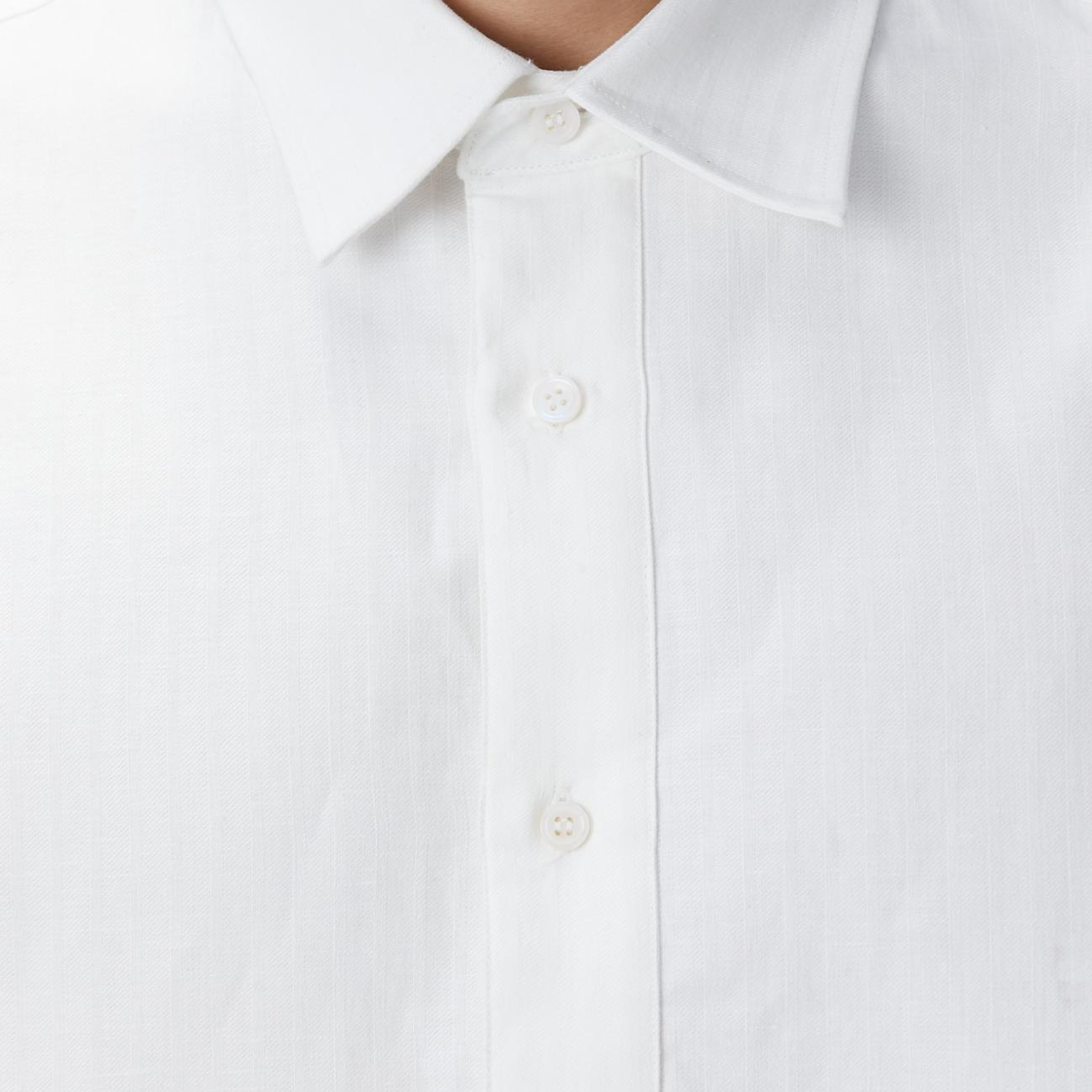 Network Erkek Beyaz Keten Karışımlı Gömlek