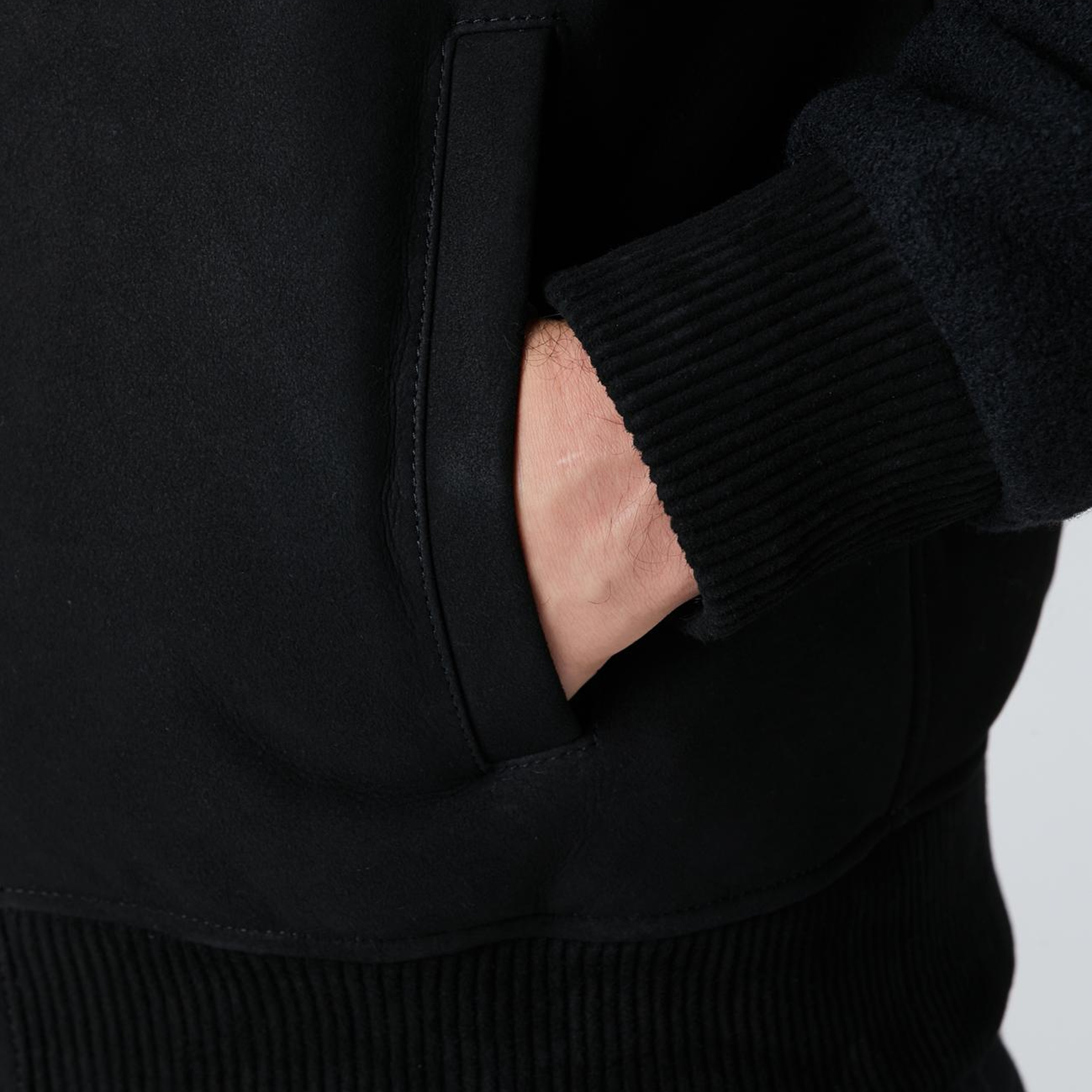 Network Erkek Siyah Deri Mont