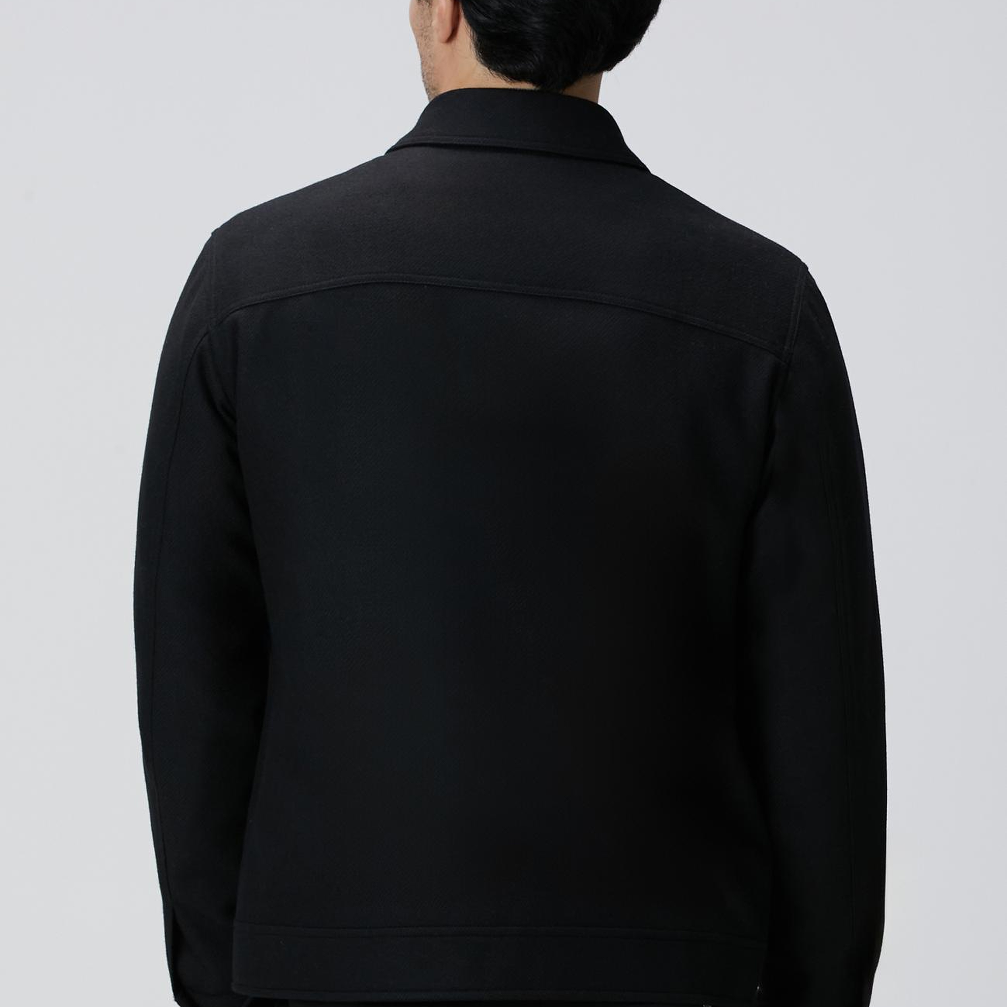 Network Erkek Siyah Yün Karışımlı Mont