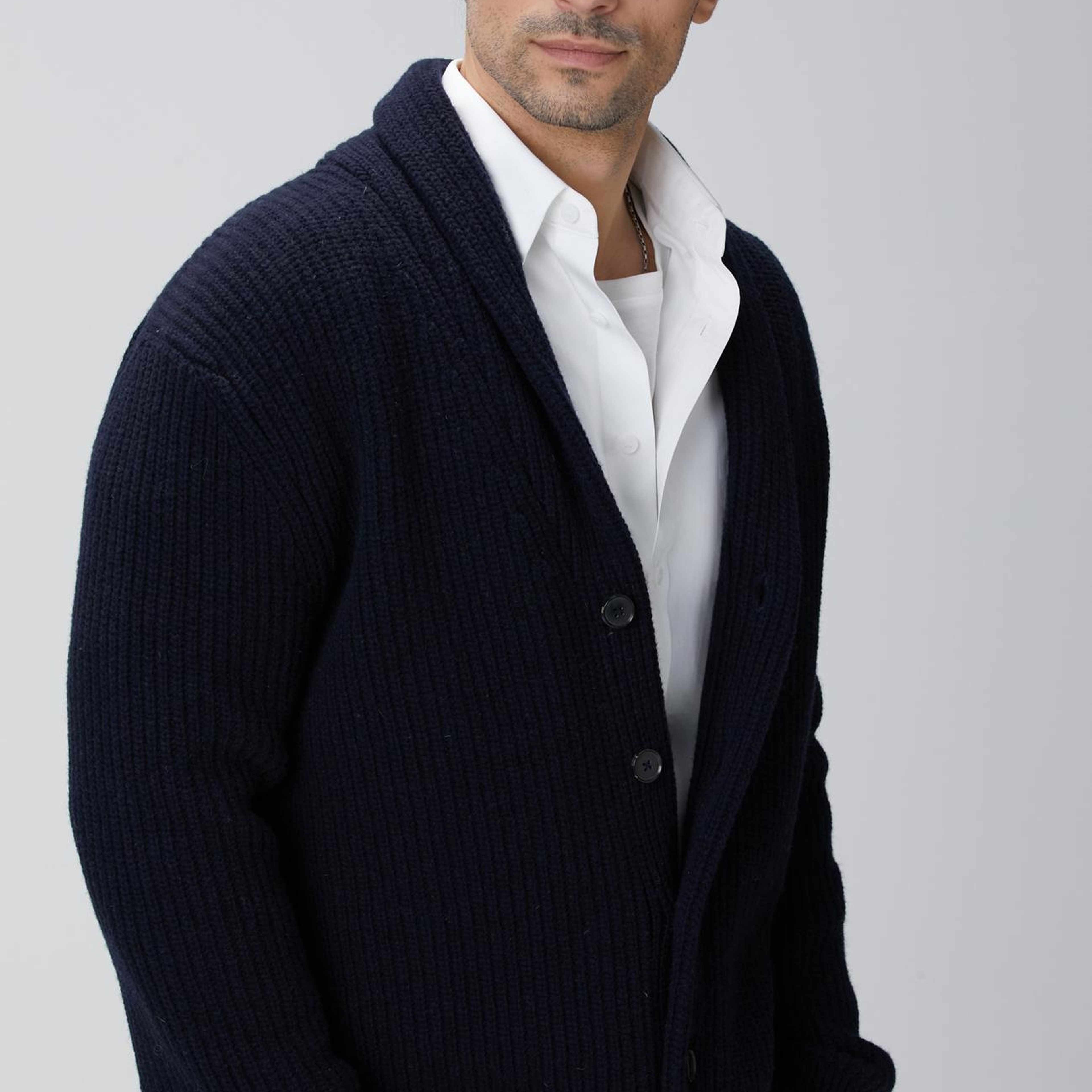 Network Erkek Lacivert Selanik Örgülü Triko Hırka