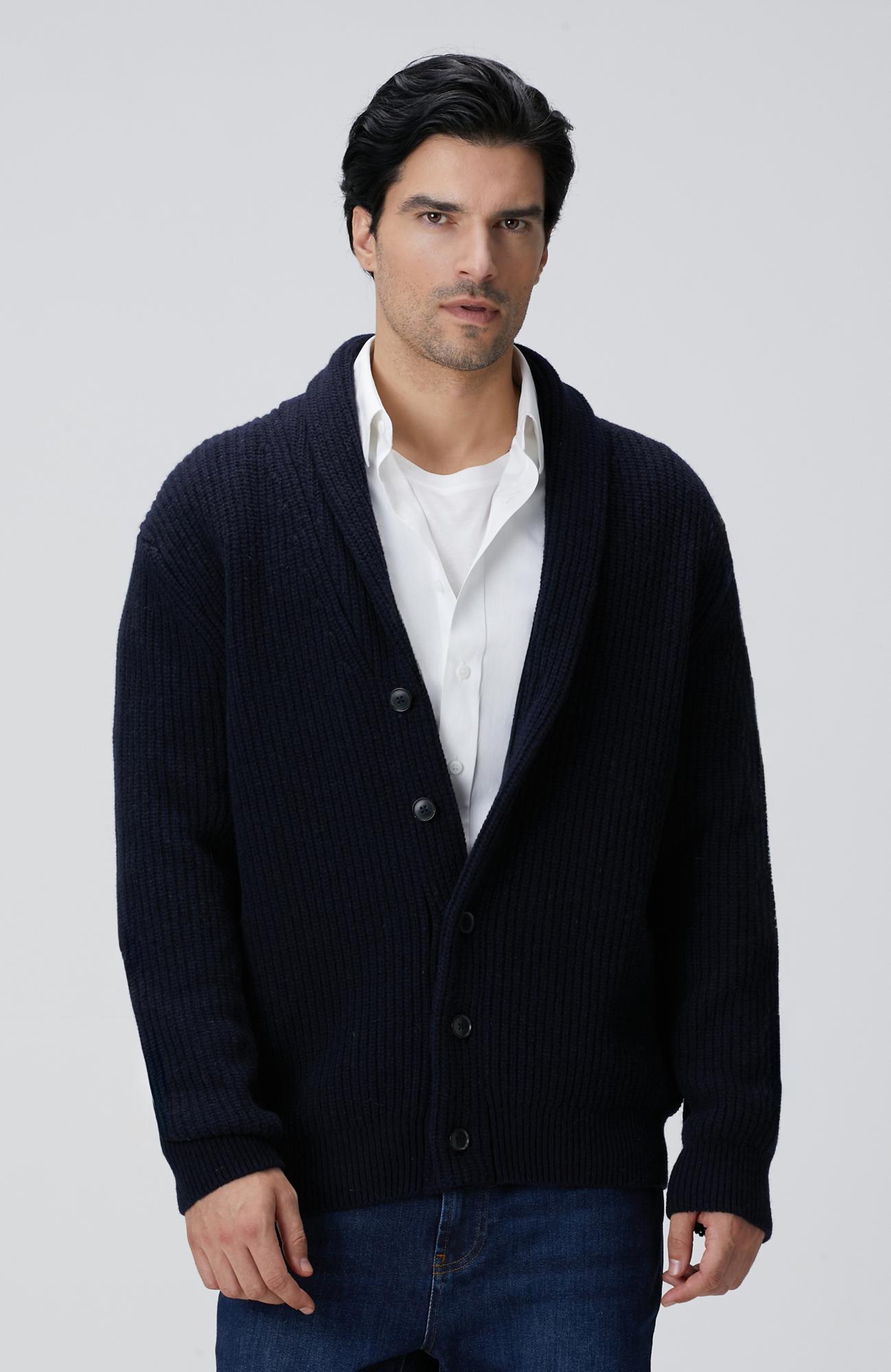 Network Erkek Lacivert Selanik Örgülü Triko Hırka