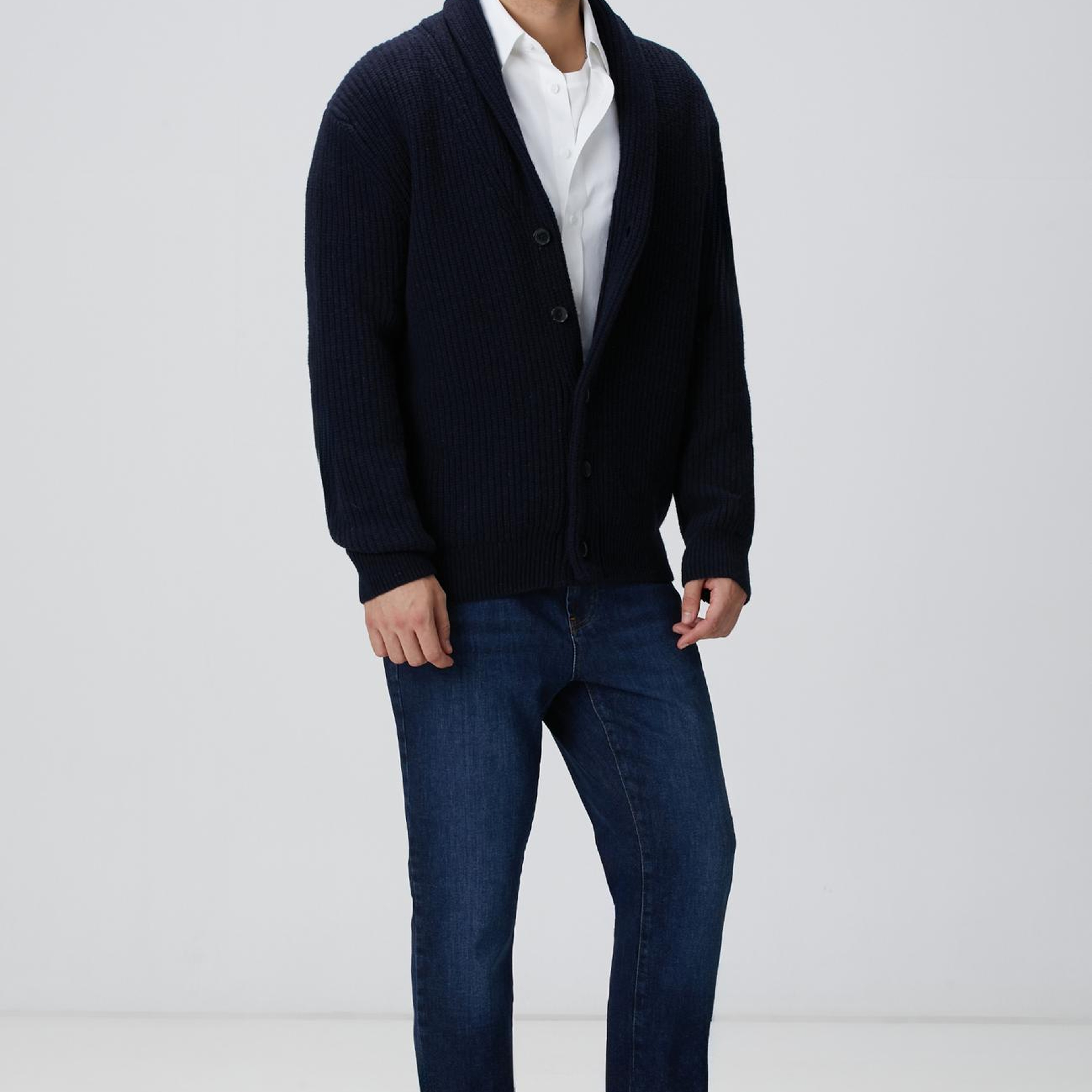 Network Erkek Lacivert Selanik Örgülü Triko Hırka