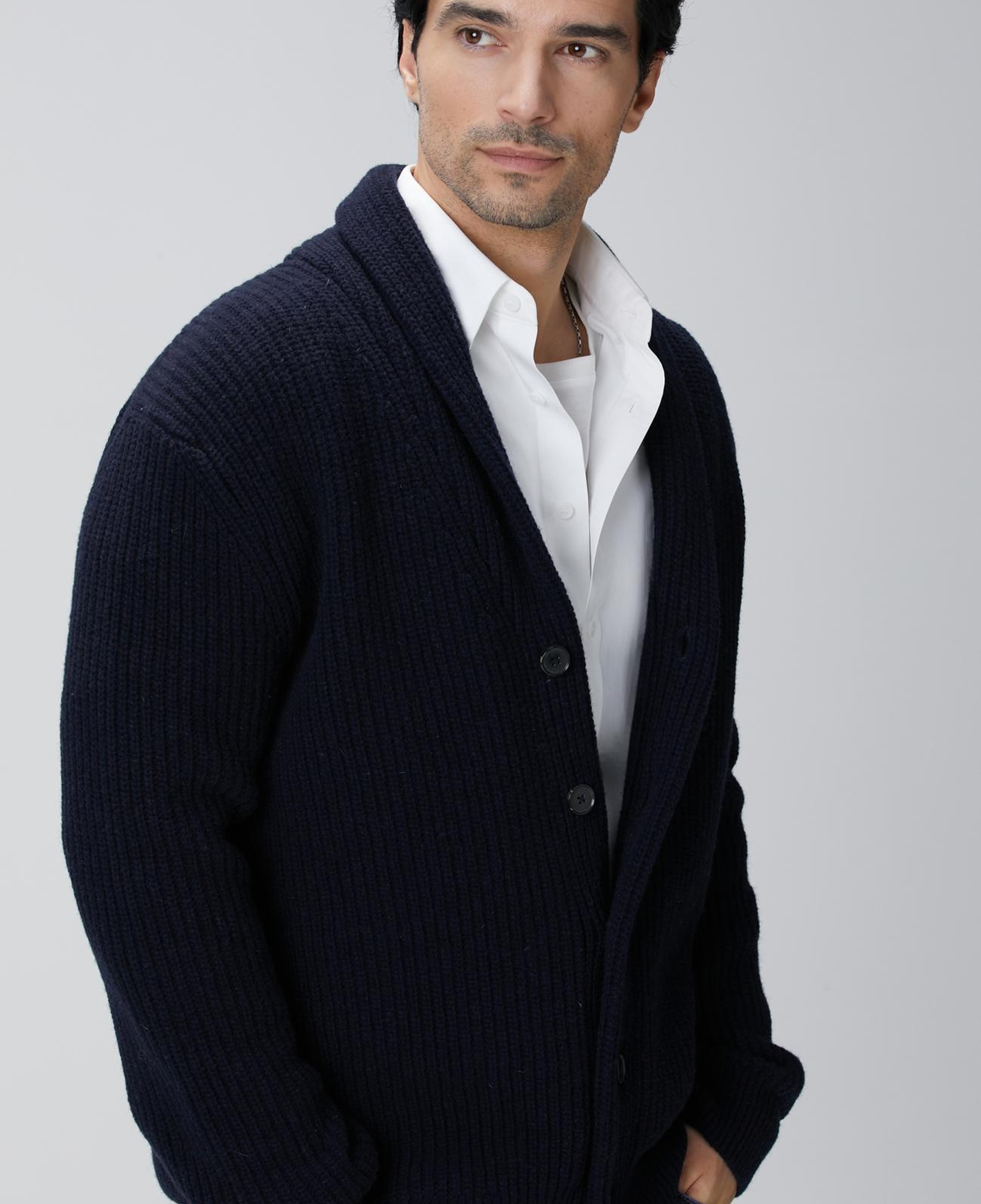 Network Erkek Lacivert Selanik Örgülü Triko Hırka