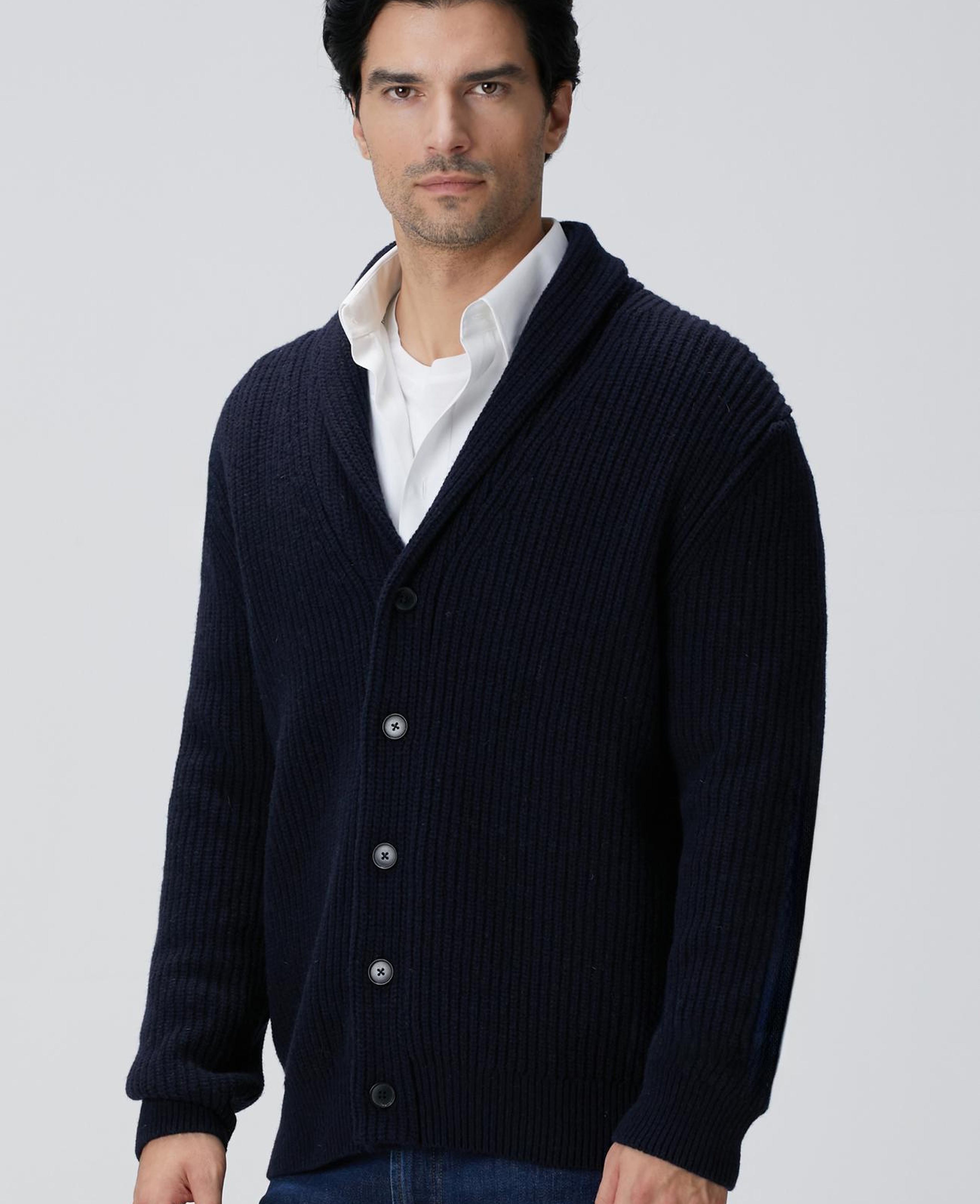 Network Erkek Lacivert Selanik Örgülü Triko Hırka