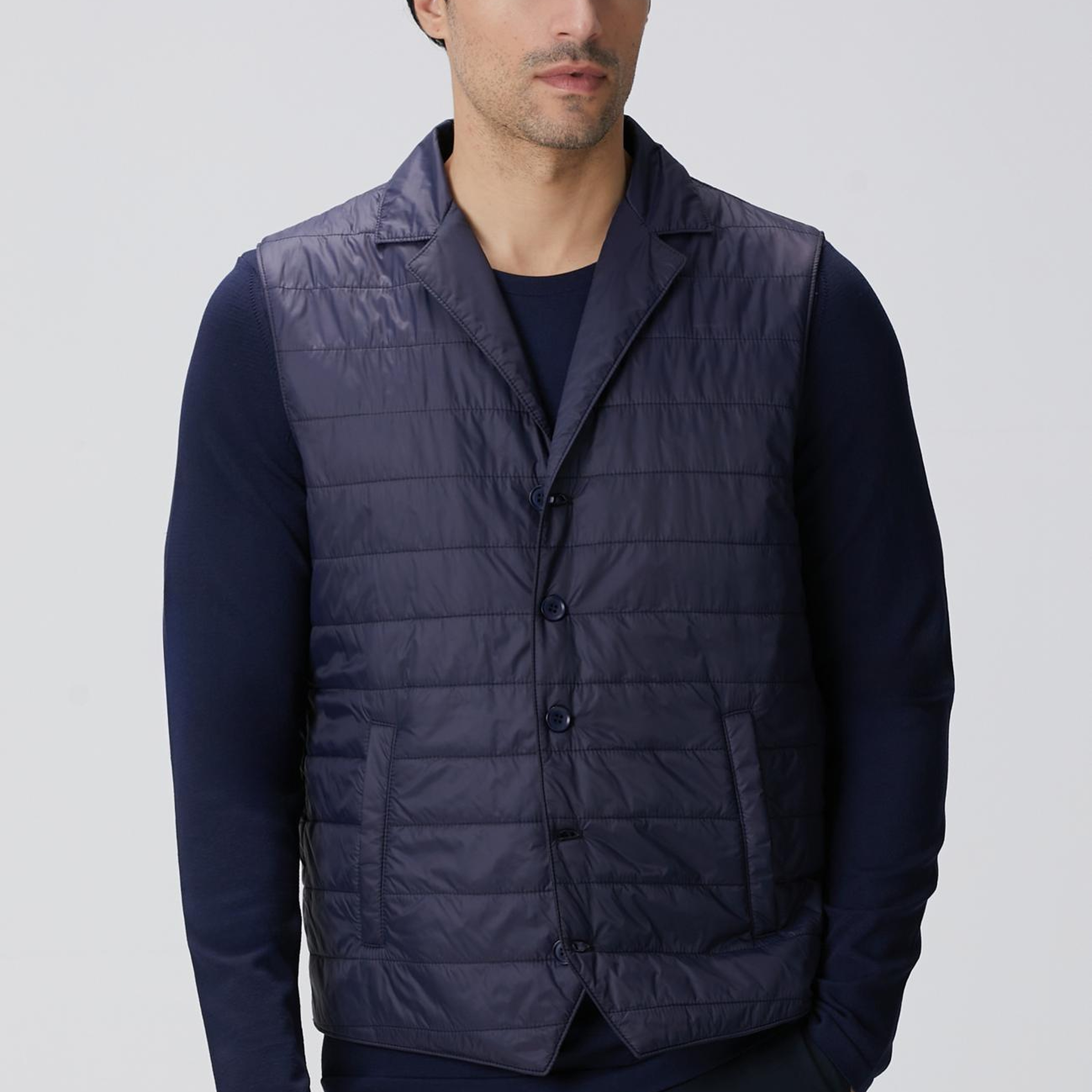 Network Erkek Lacivert Puffer Casual Yelek