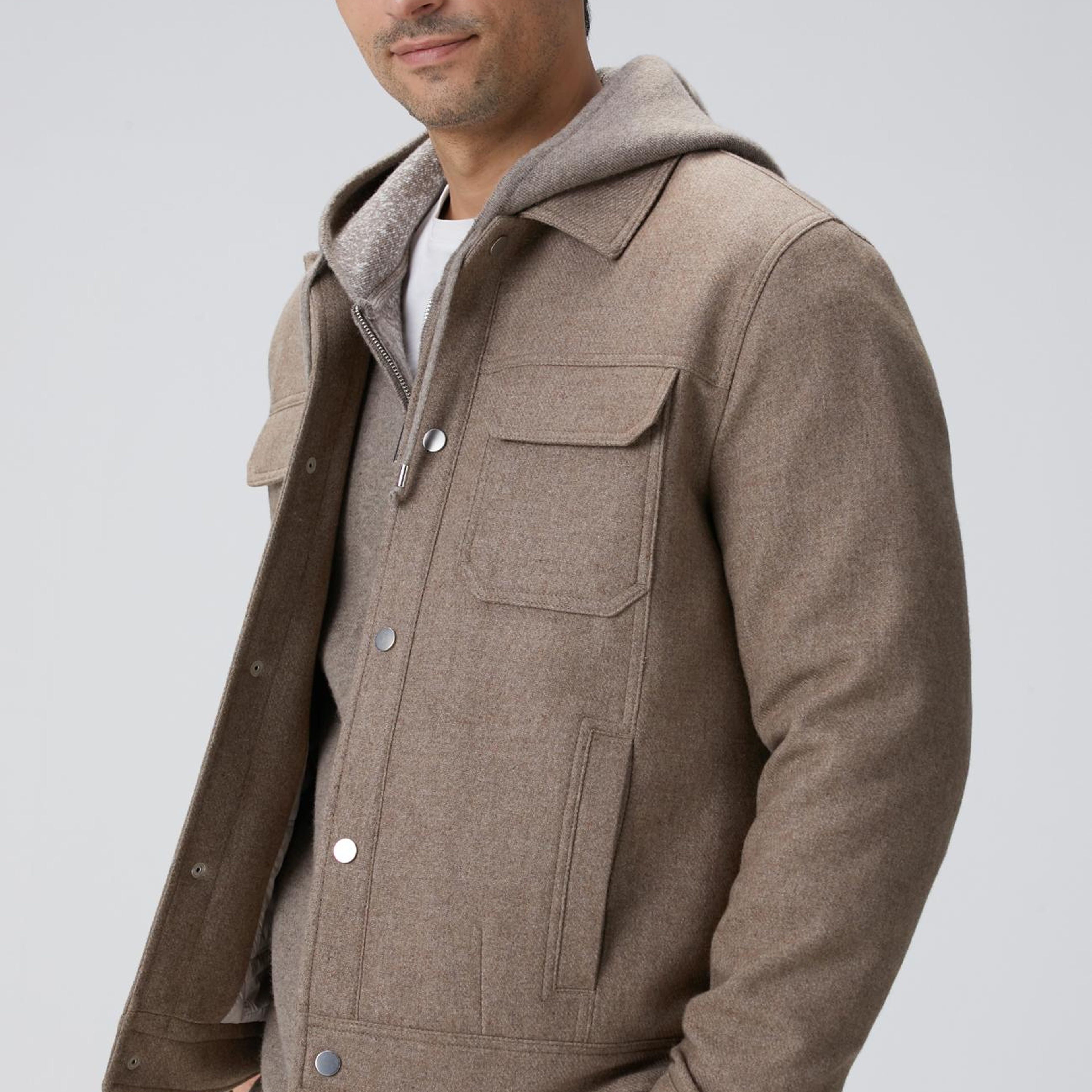 Network Erkek Bej Yün Karışımlı Mont