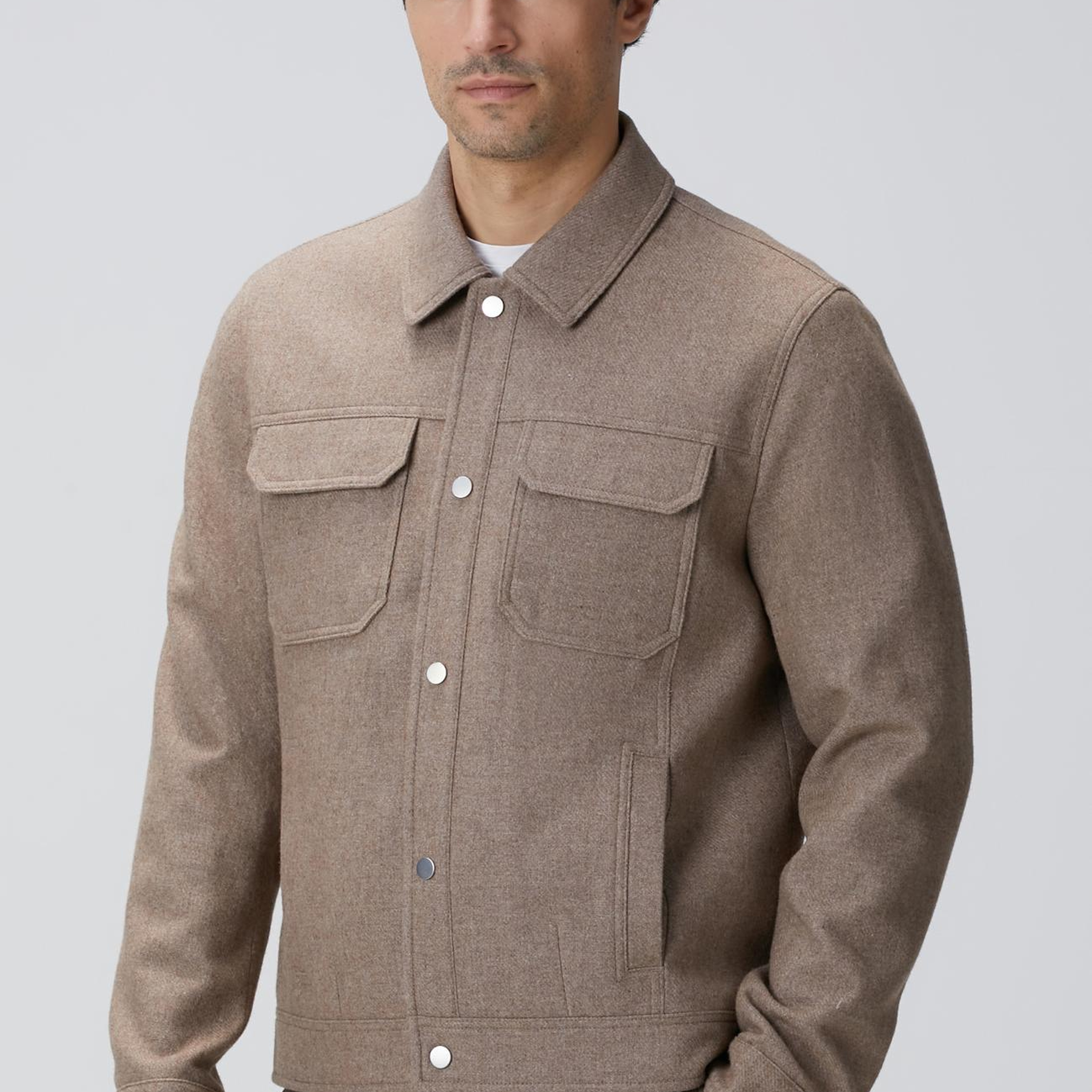 Network Erkek Bej Yün Karışımlı Mont