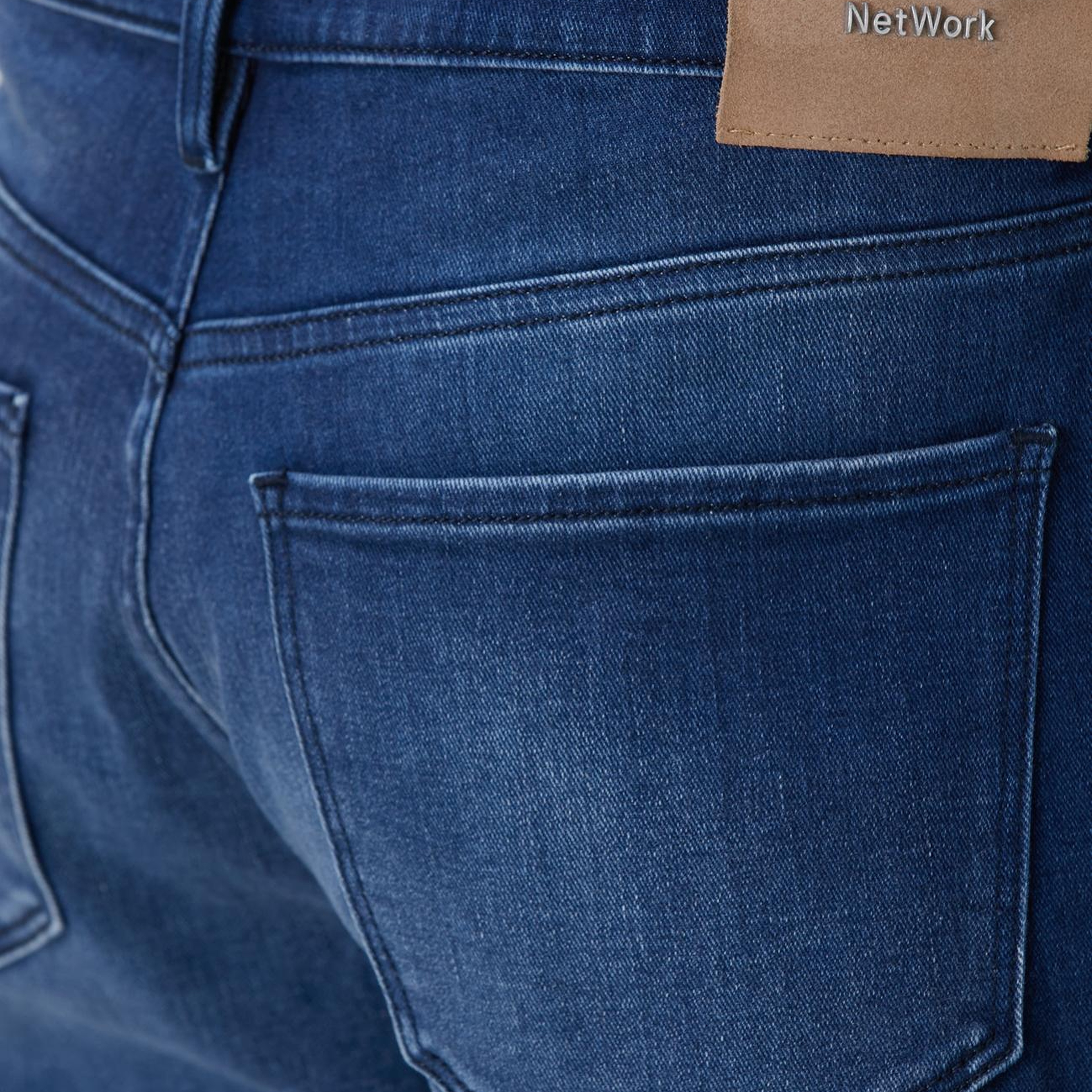 Network Erkek Mavi Cashmere Touch Denim Pantolon