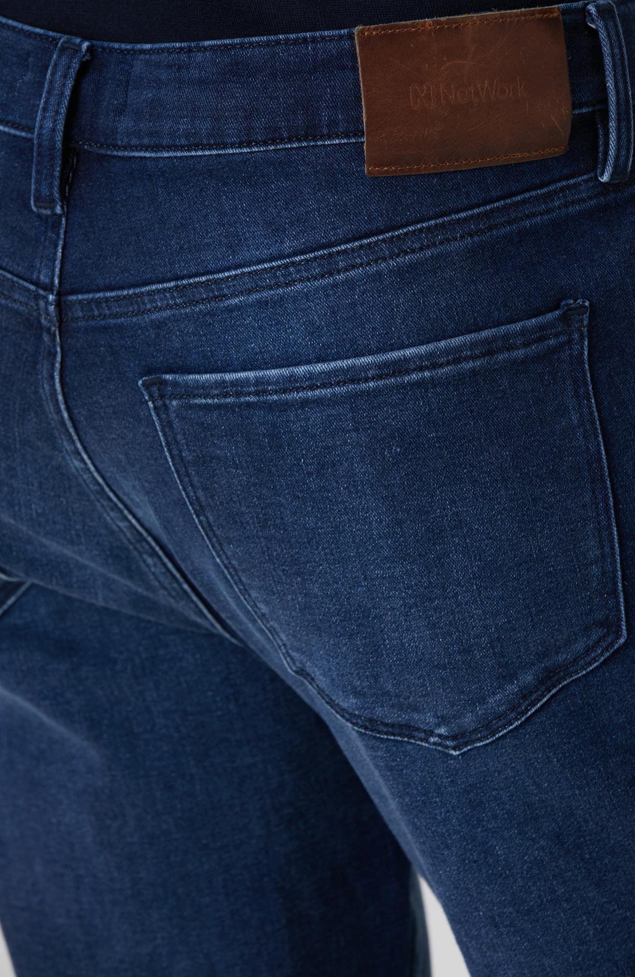 Network Erkek Lacivert Cashmere Touch Denim Pantolon