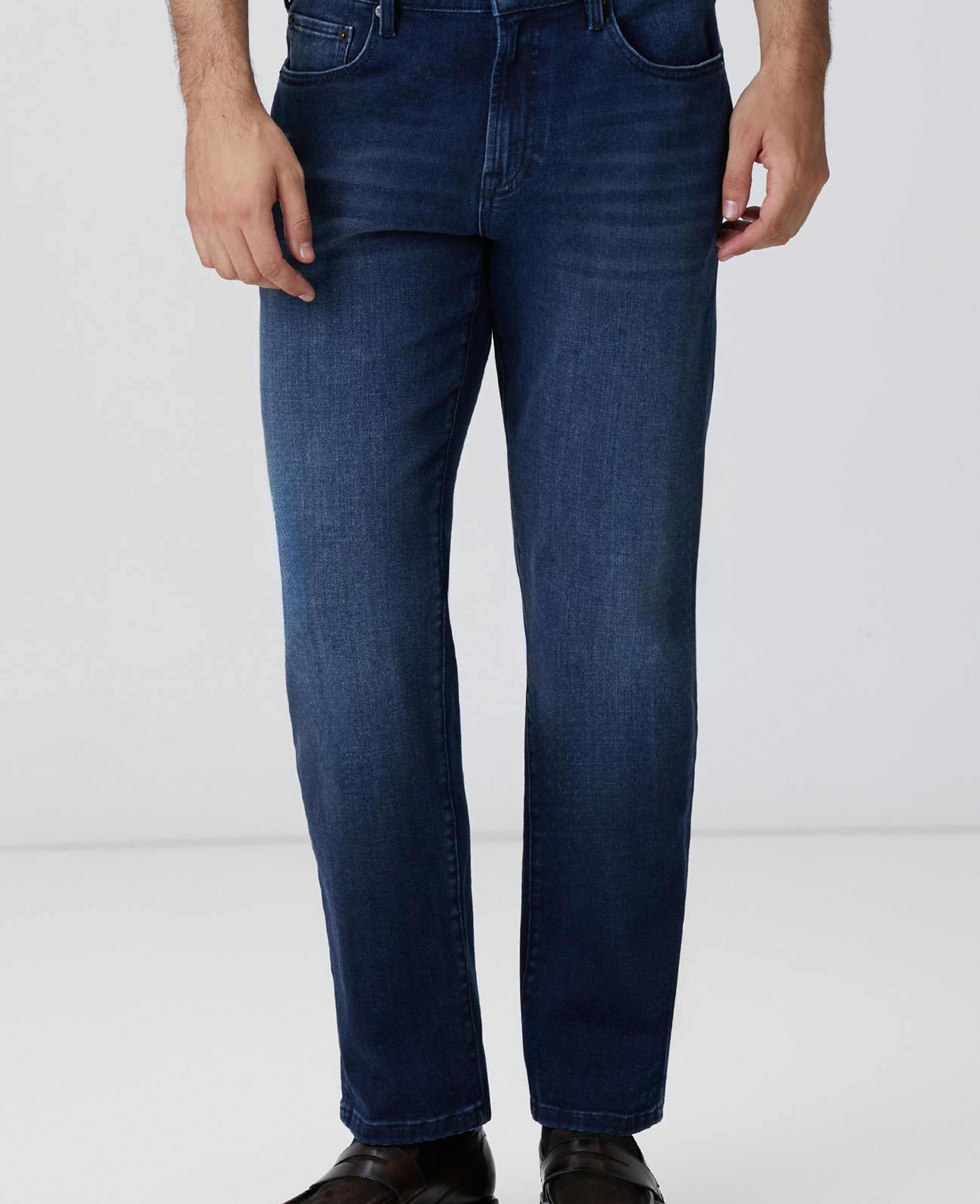 Network Erkek Lacivert Cashmere Touch Denim Pantolon
