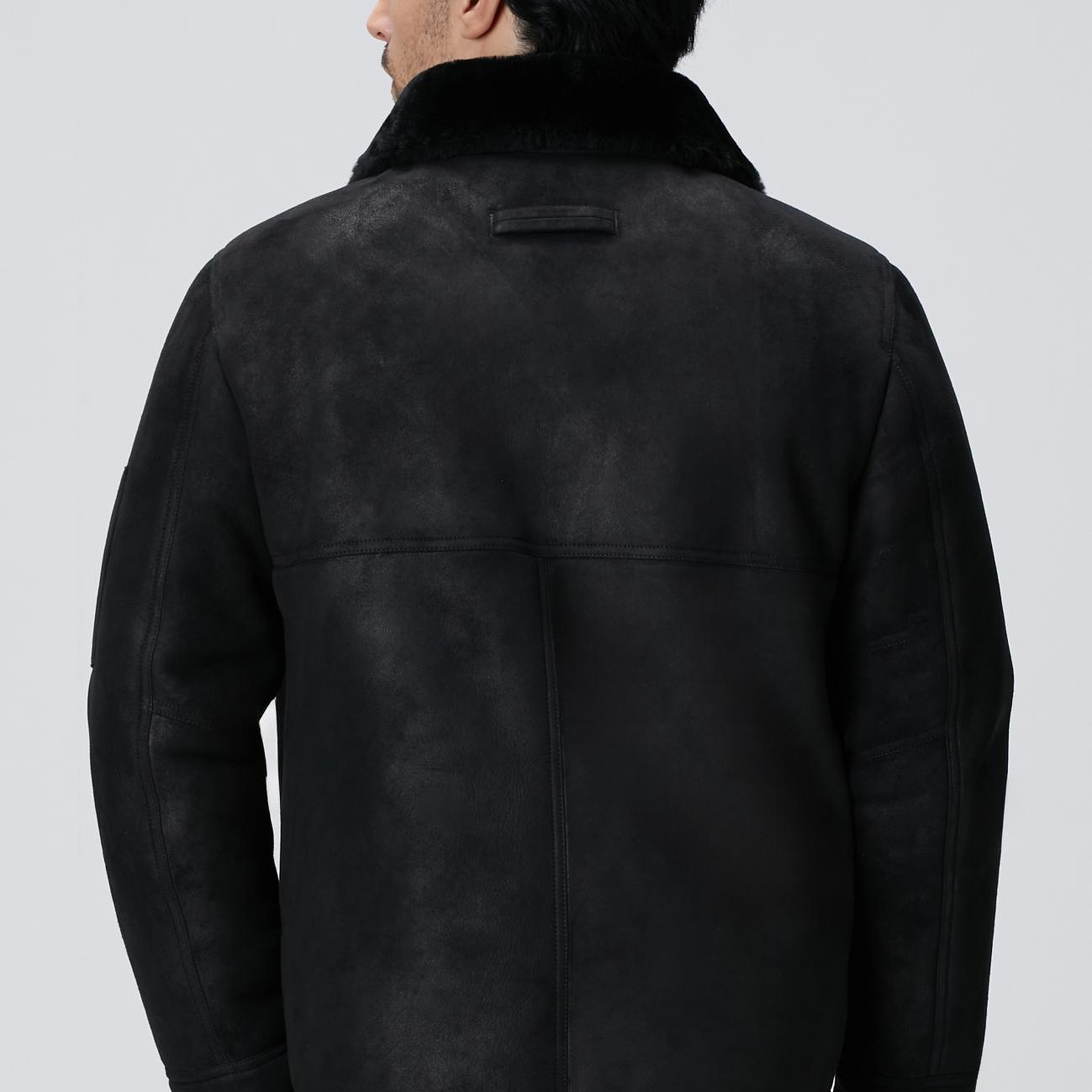 Network Erkek Siyah İçi Kürklü Deri Mont