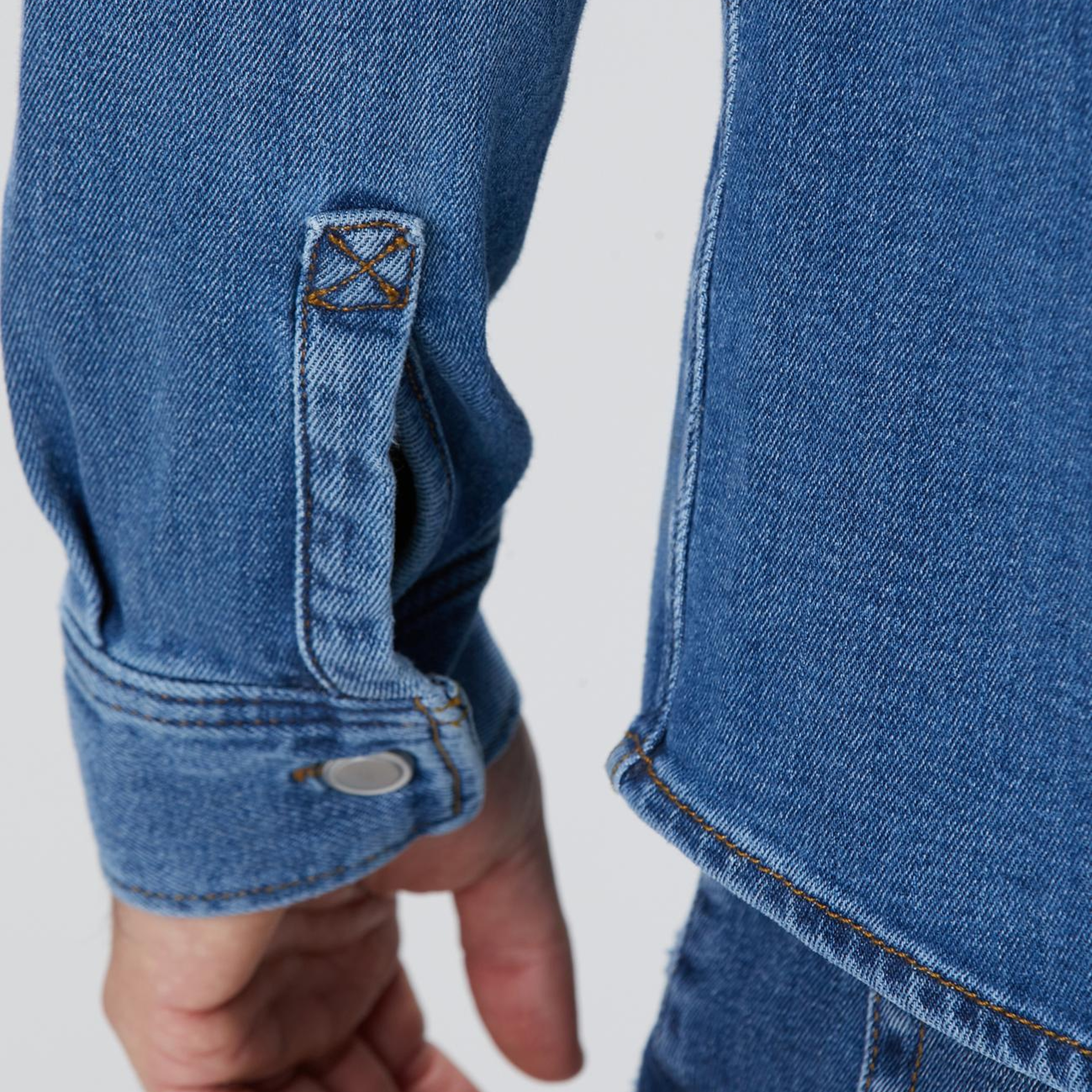 Network Erkek Mavi Denim Gömlek