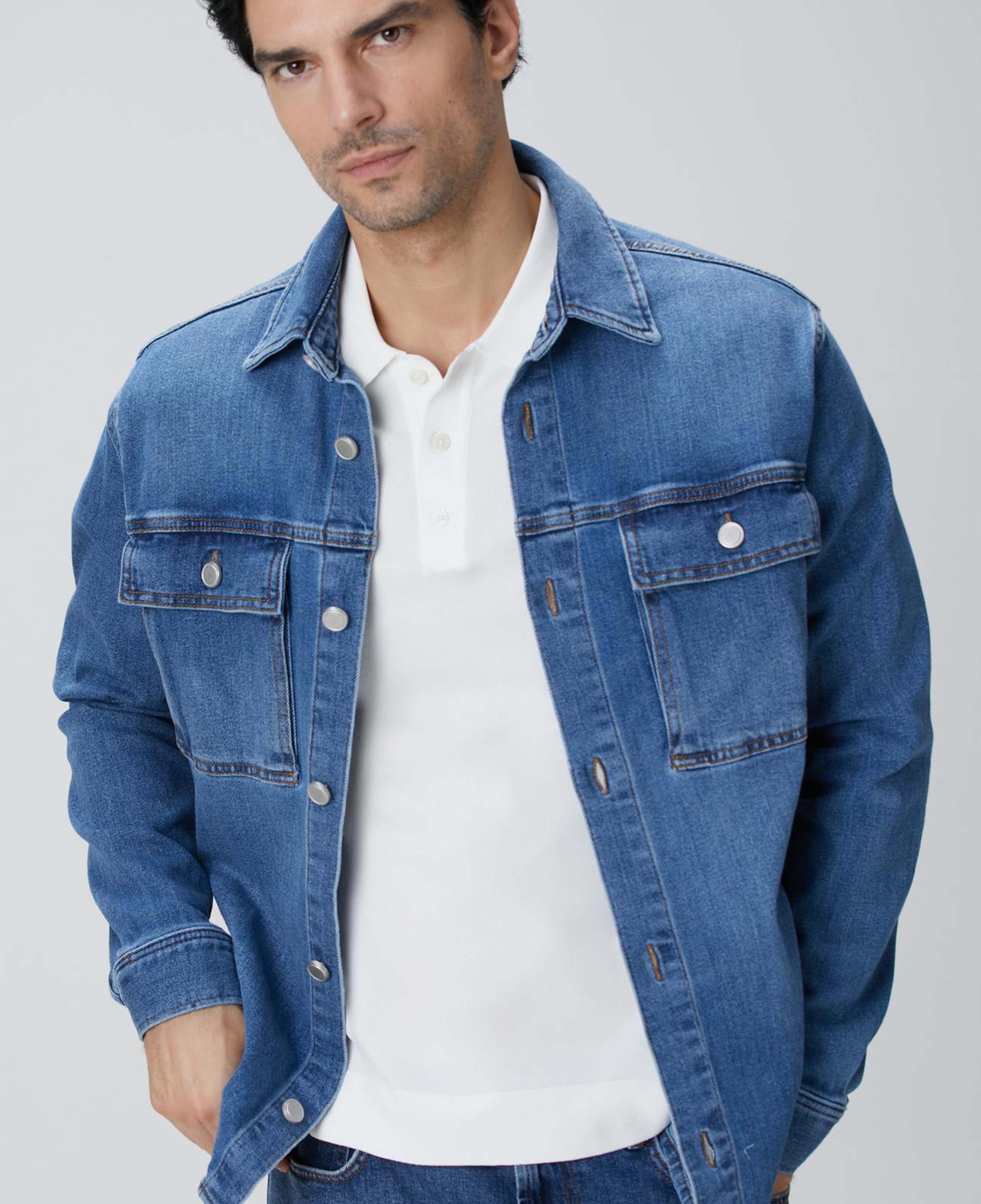 Network Erkek Mavi Denim Gömlek