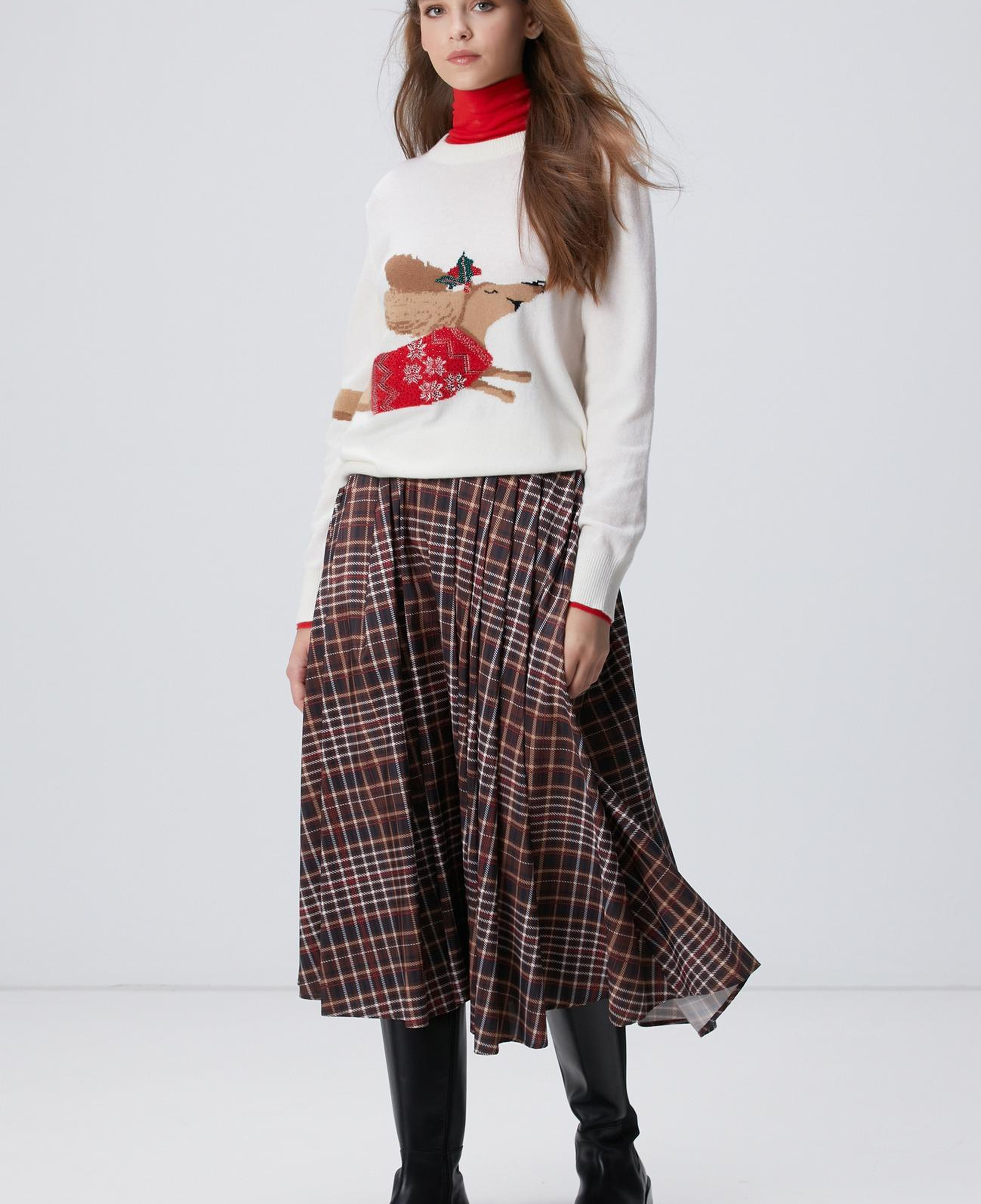 Network Kadın Kırık Beyaz Triko Kazak