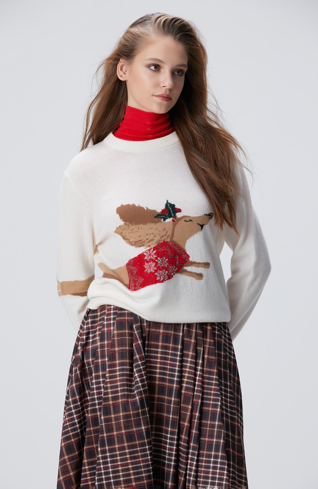 Network Kadın Kırık Beyaz Triko Kazak