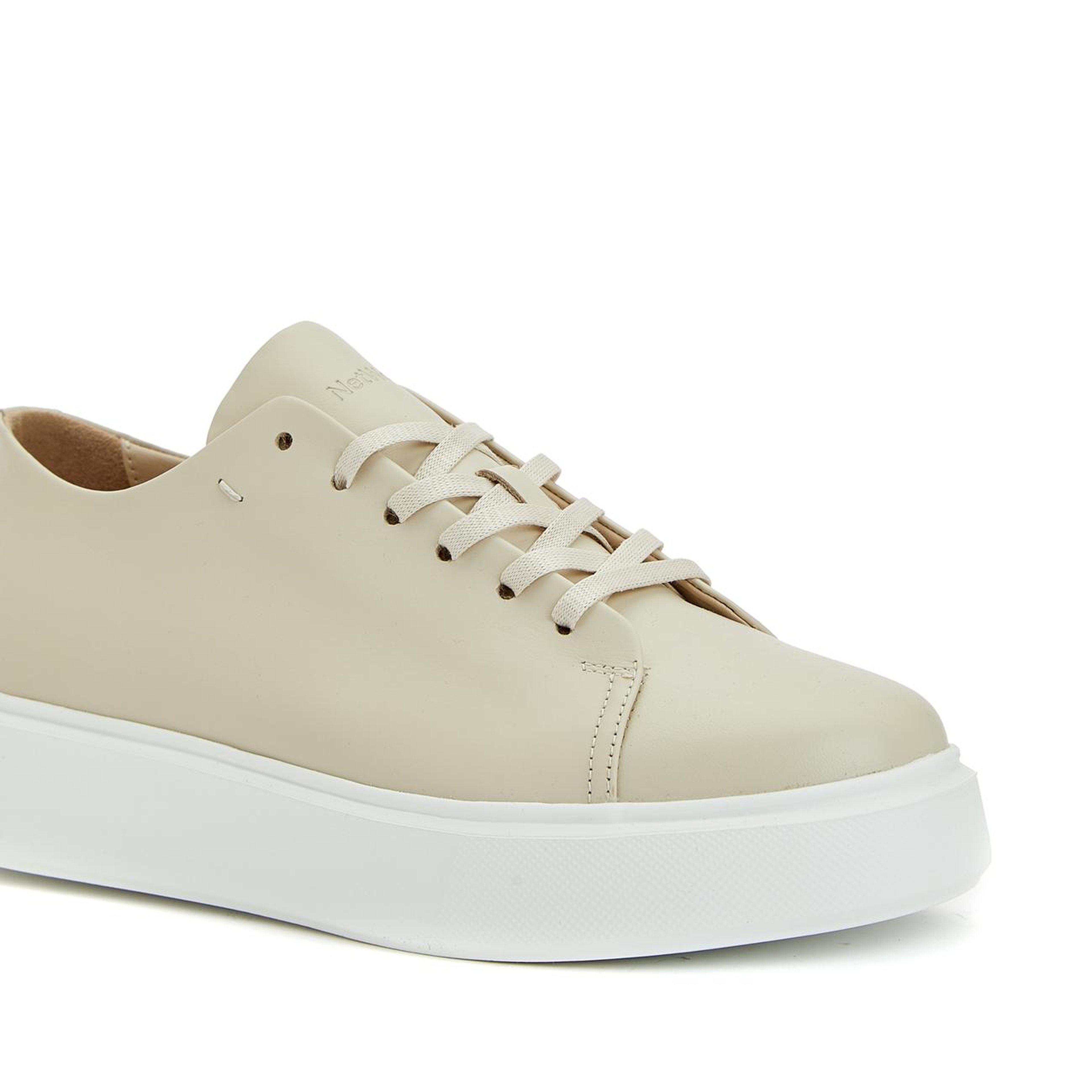 Network Kadın Beyaz Deri Bağcıklı Sneaker