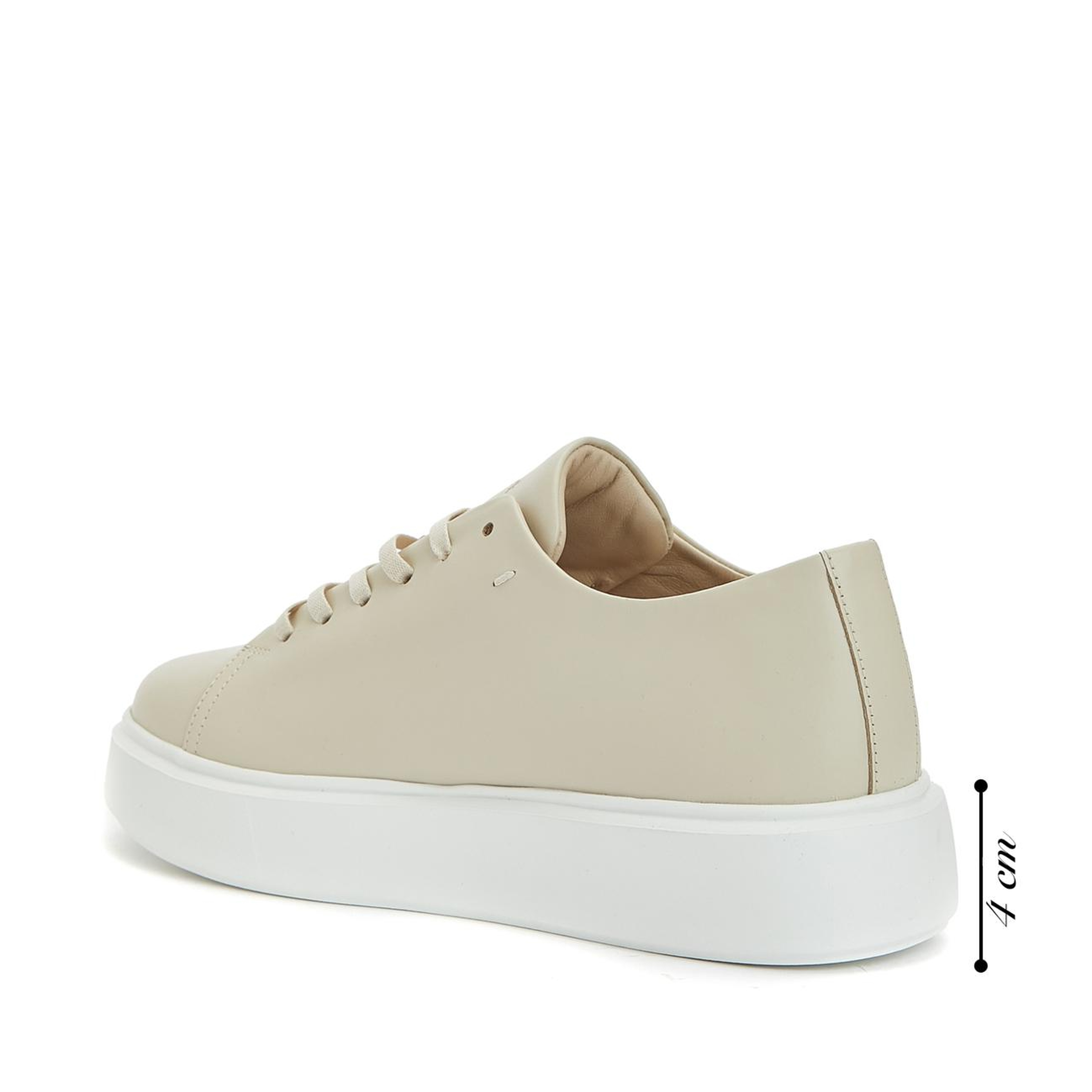 Network Kadın Beyaz Deri Bağcıklı Sneaker