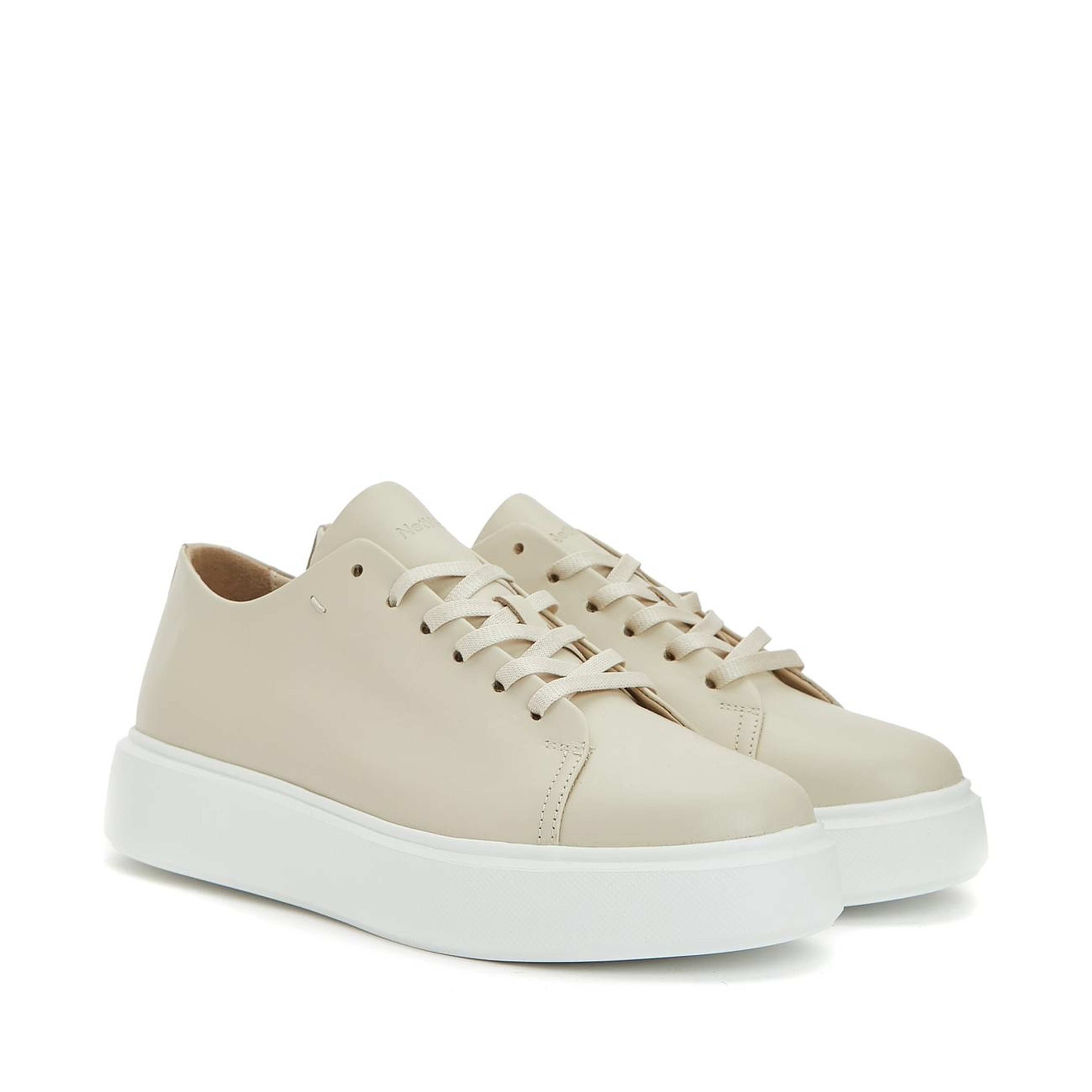 Network Kadın Beyaz Deri Bağcıklı Sneaker