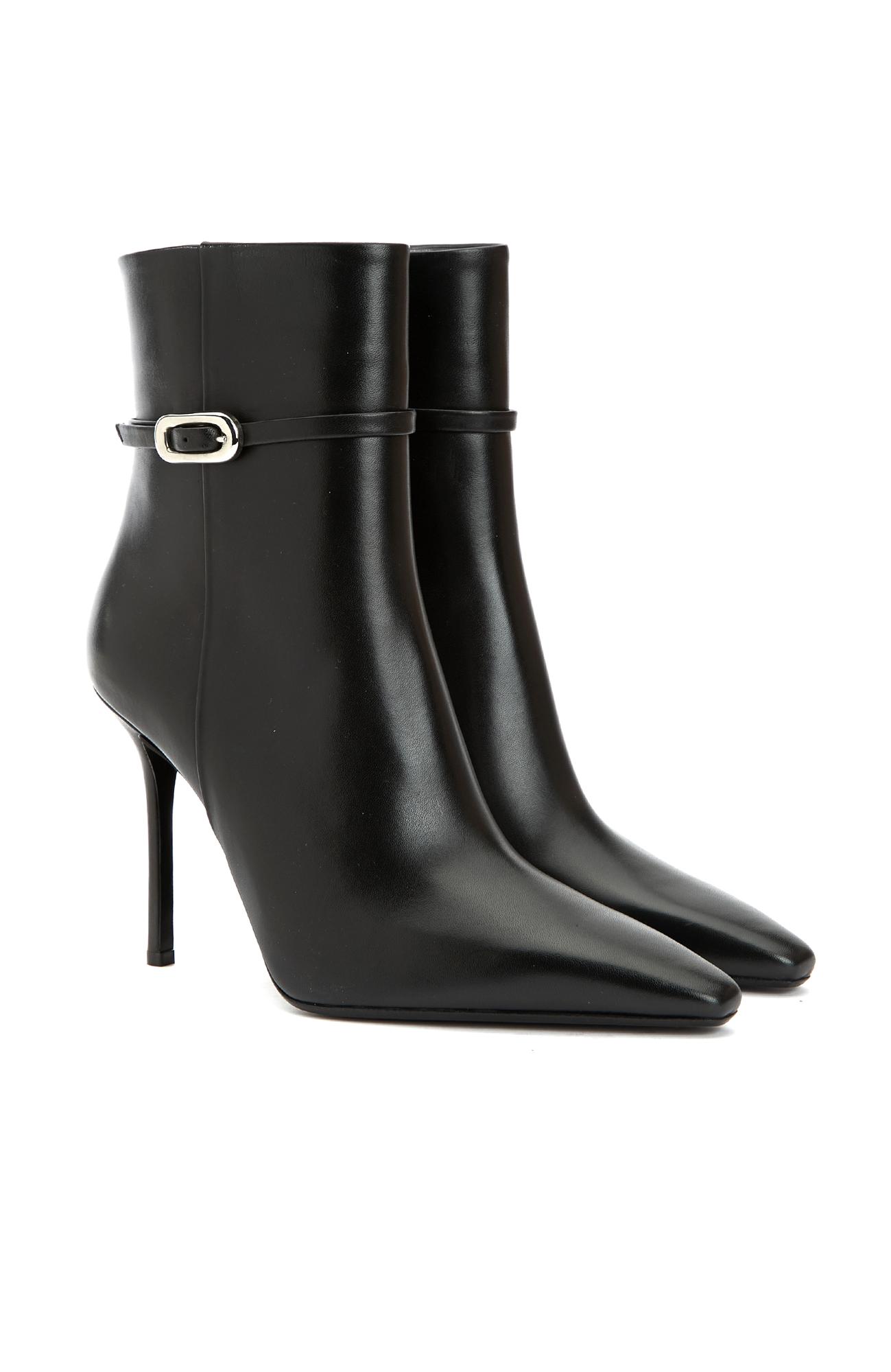 Network Kadın Siyah Toka Detaylı Deri Bot