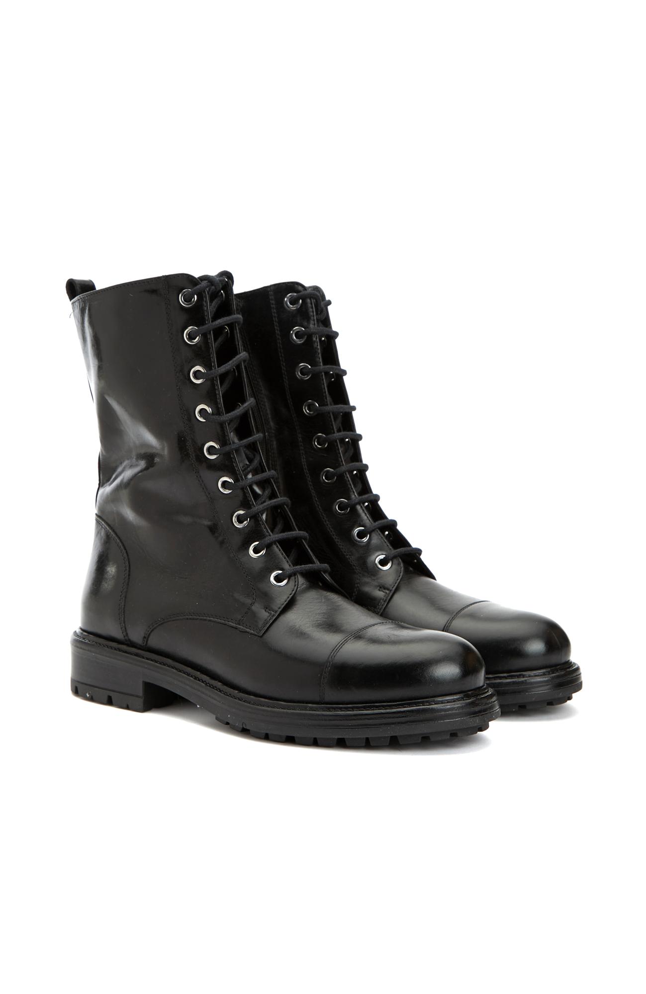 Network Kadın Siyah Deri Bot