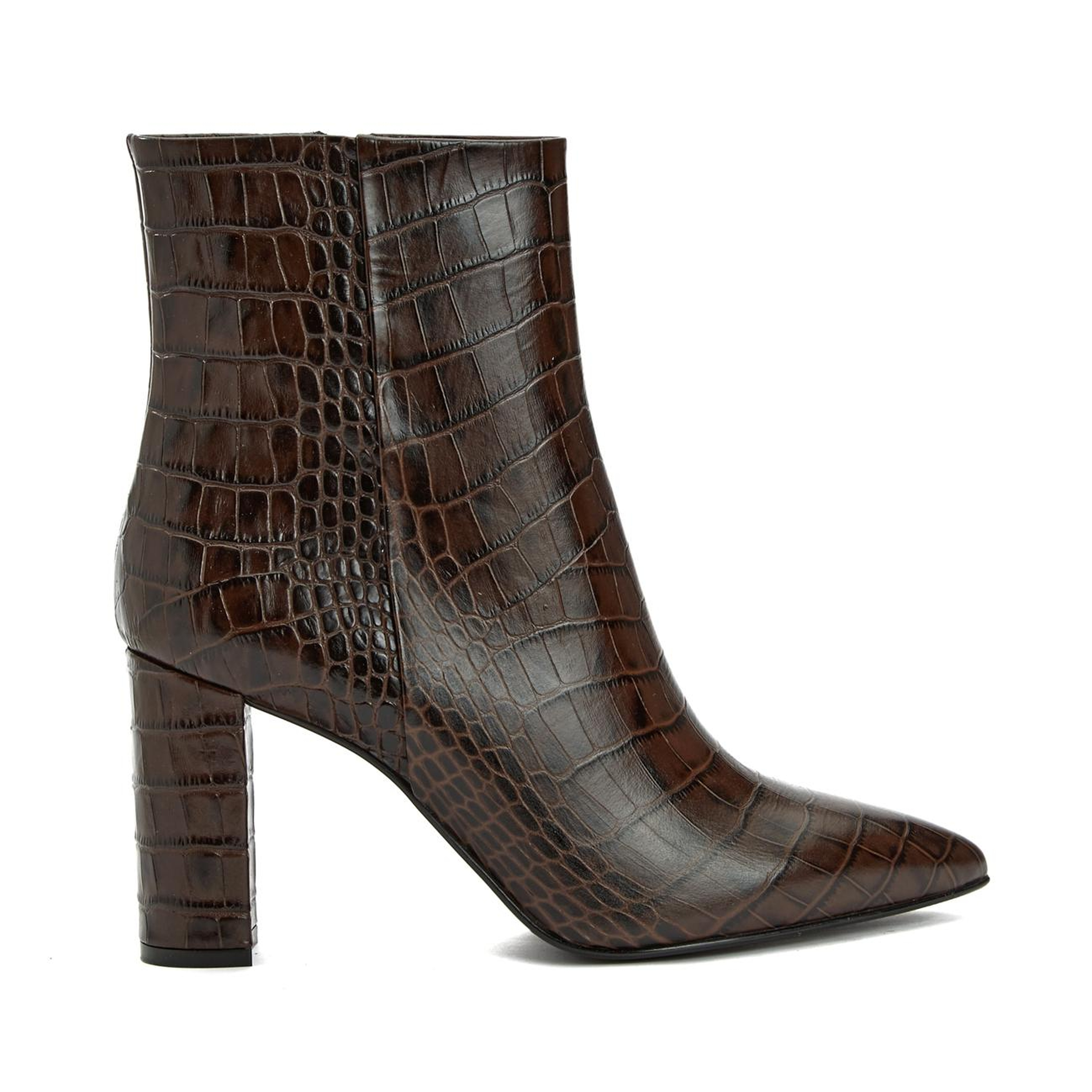 Gh For Nw Kadın George Hogg for NetWork Kahverengi Kroko Desenli Deri Bot