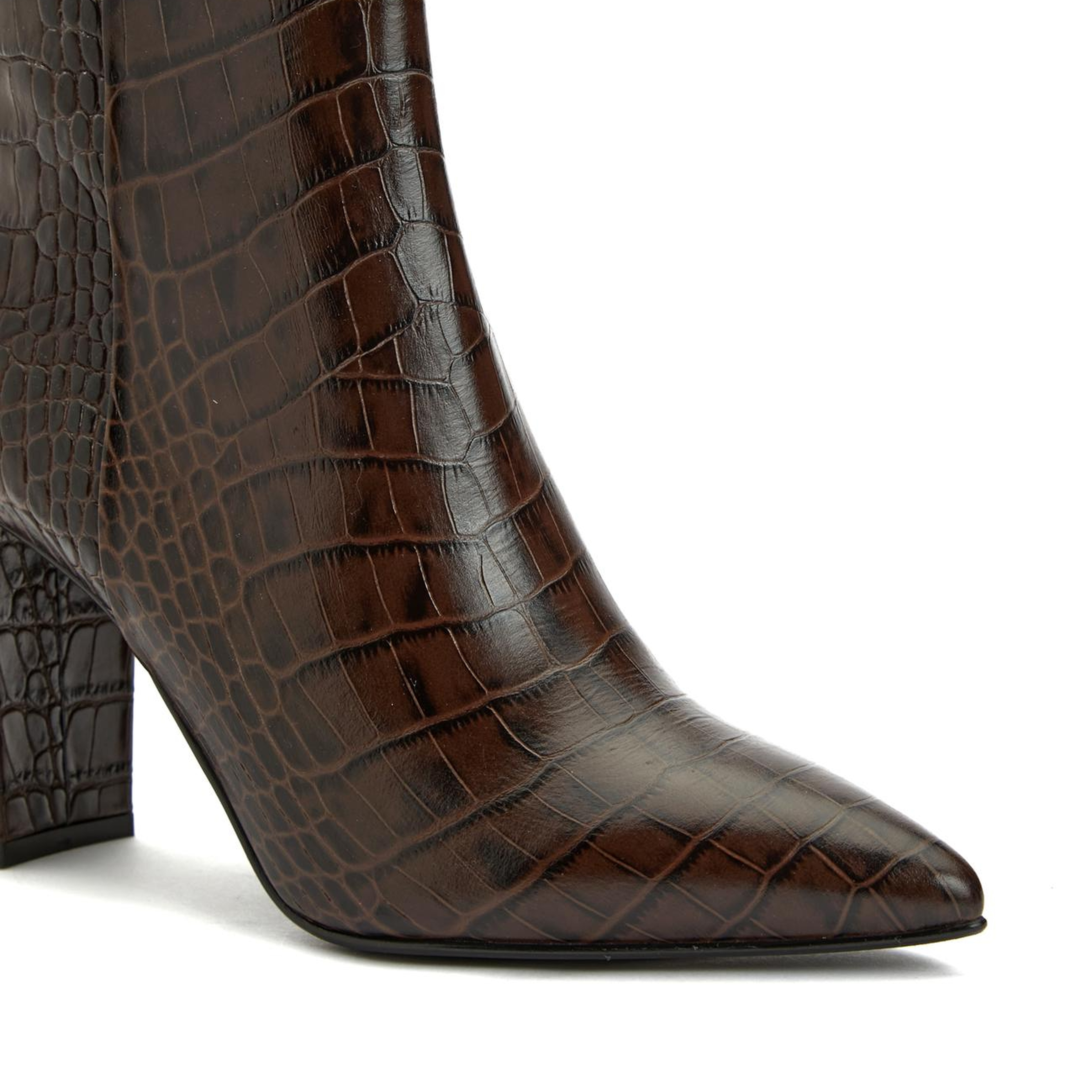 Gh For Nw Kadın George Hogg for NetWork Kahverengi Kroko Desenli Deri Bot