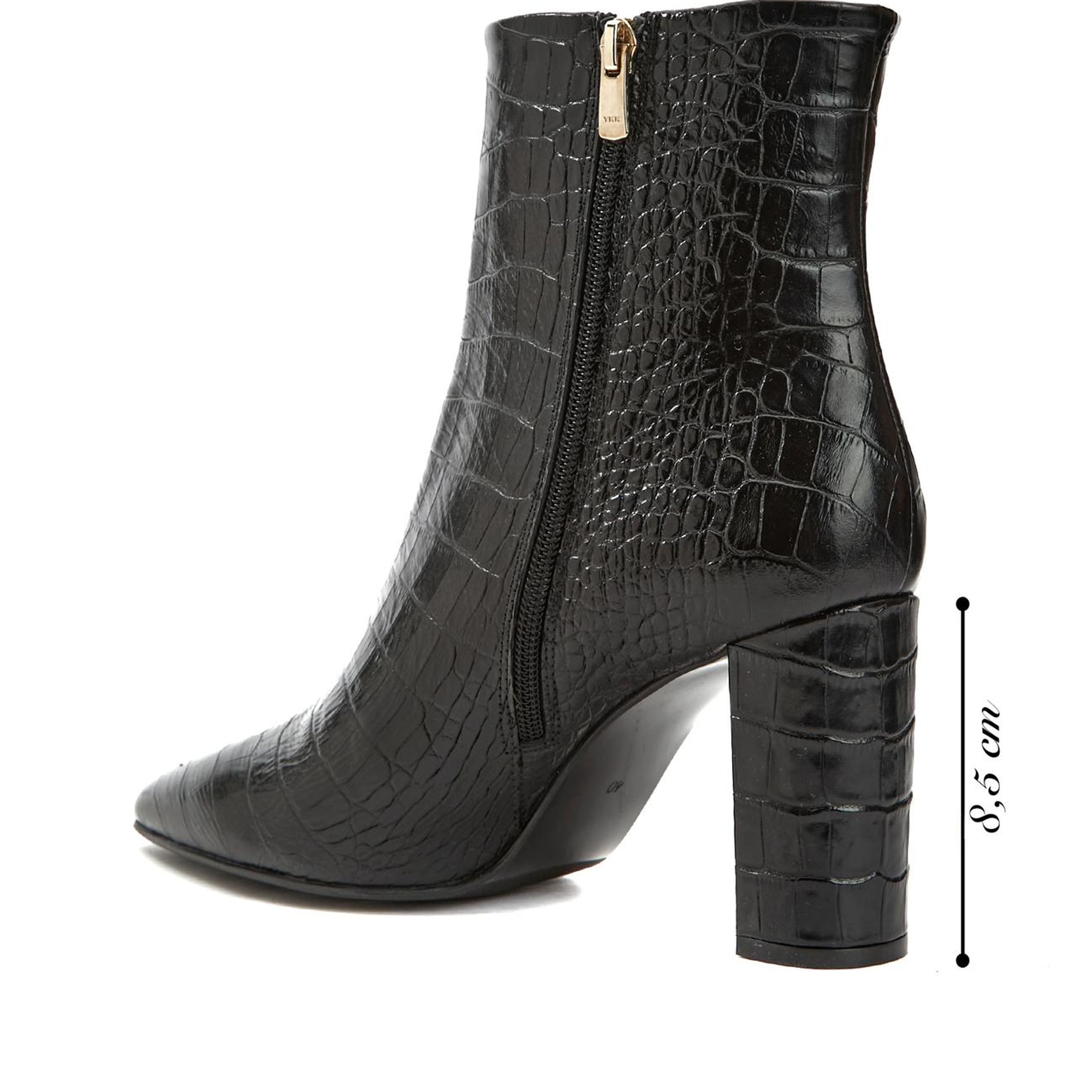 Gh For Nw Kadın George Hogg for NetWork Siyah Kroko Desenli Deri Bot
